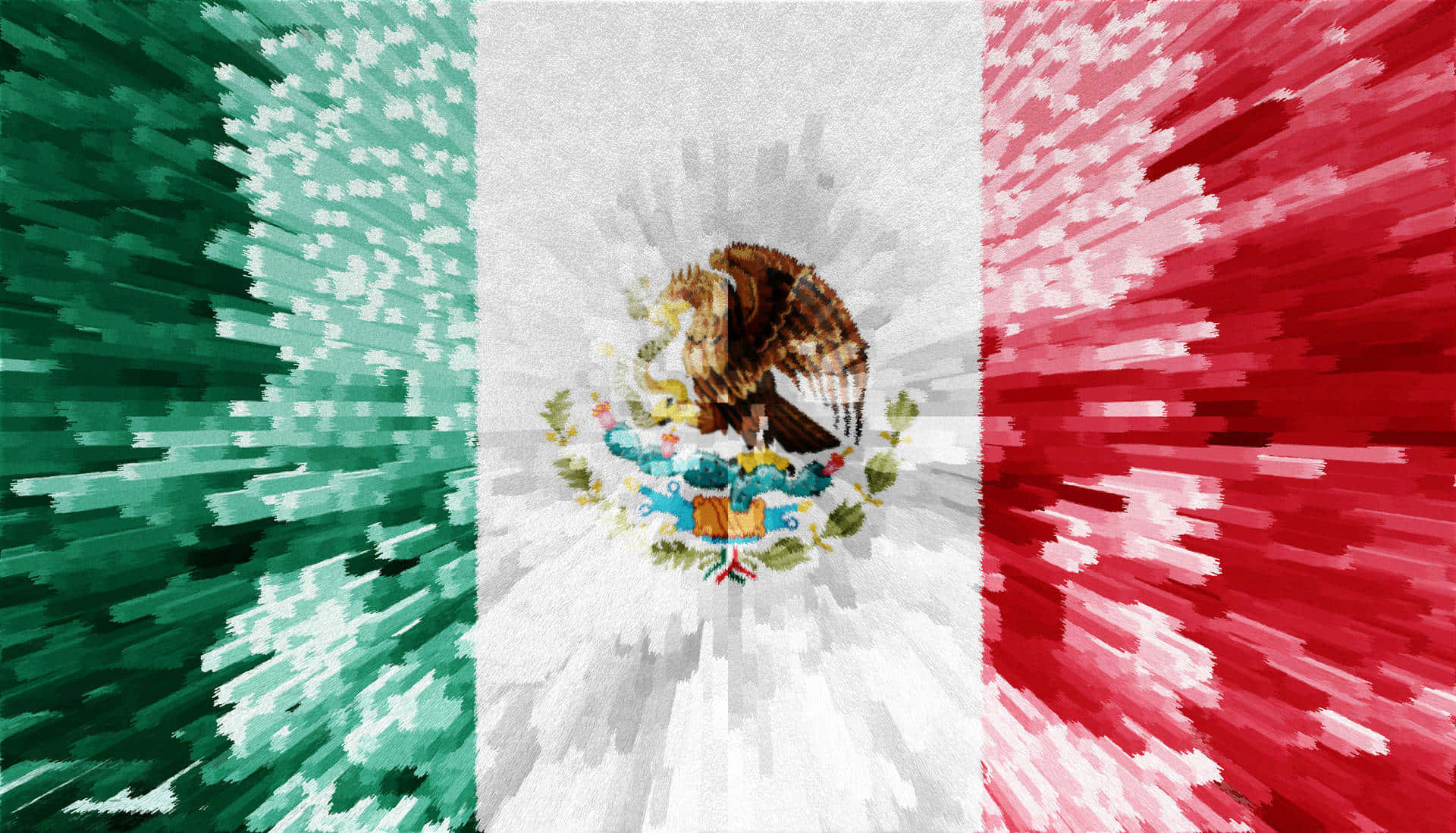 Mexican_ Flag_ Digital_ Art_ Explosion Wallpaper