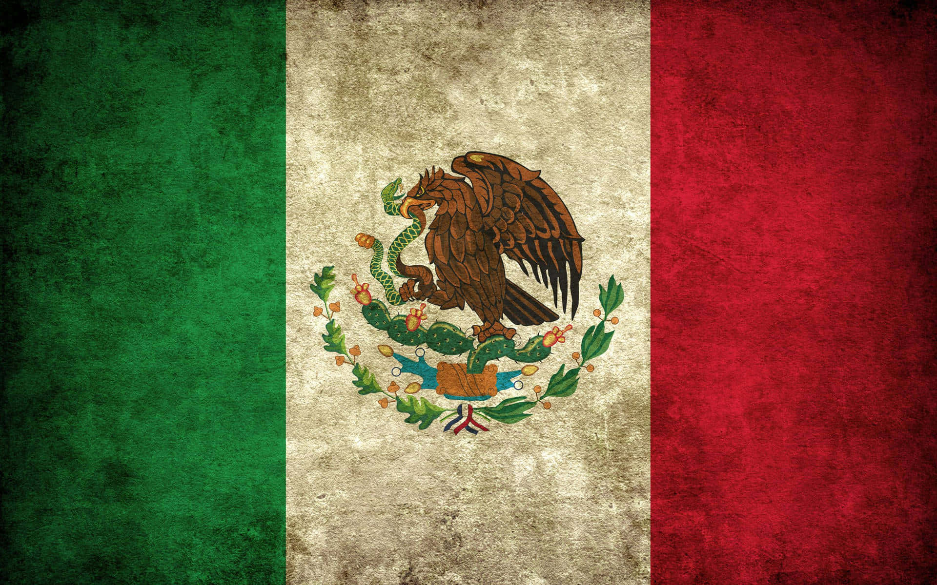 Texture Grunge Du Drapeau Mexicain Fond d'écran