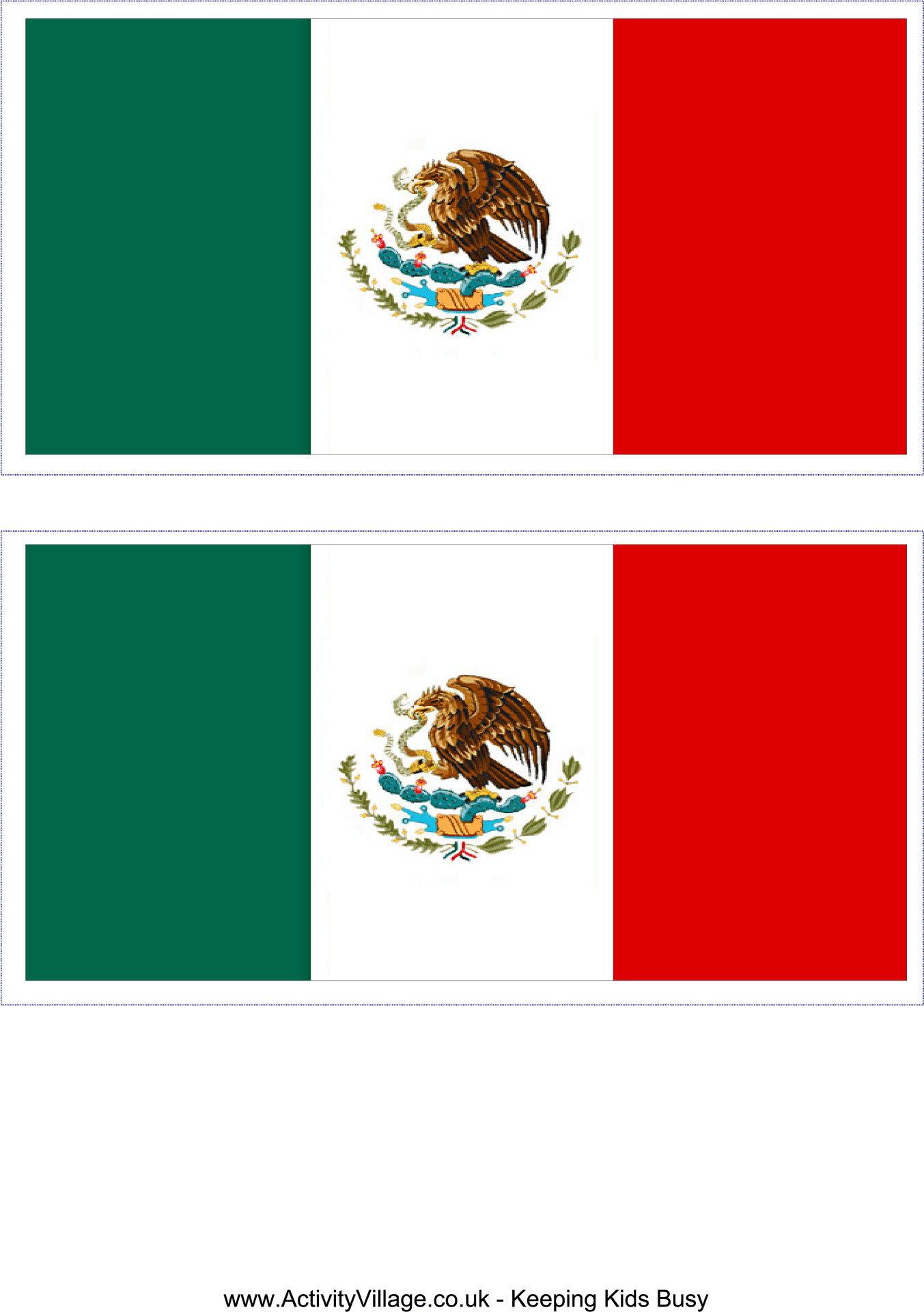 Mexican Flag Printables PNG