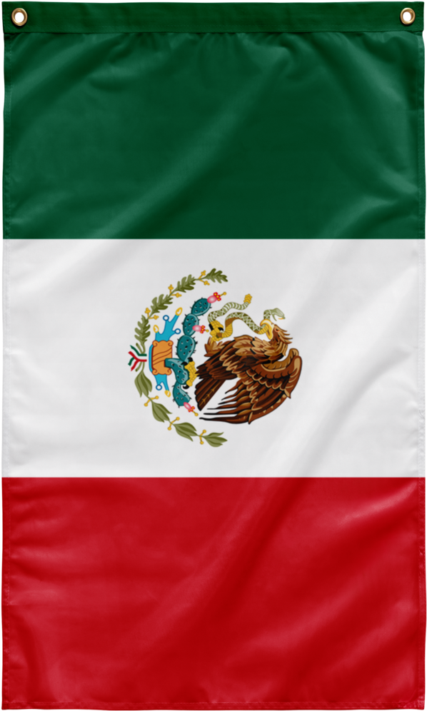 Mexican Flag Vertical Display PNG