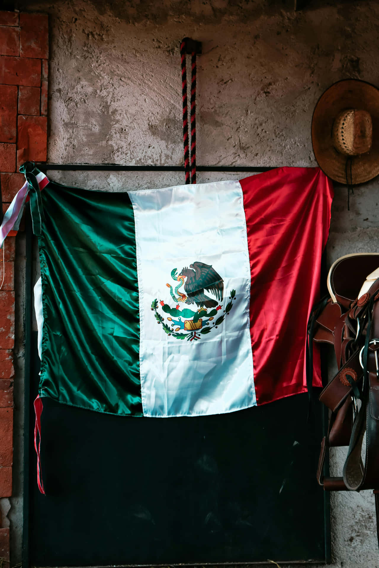 Mexican Flagand Charro Gear Wallpaper