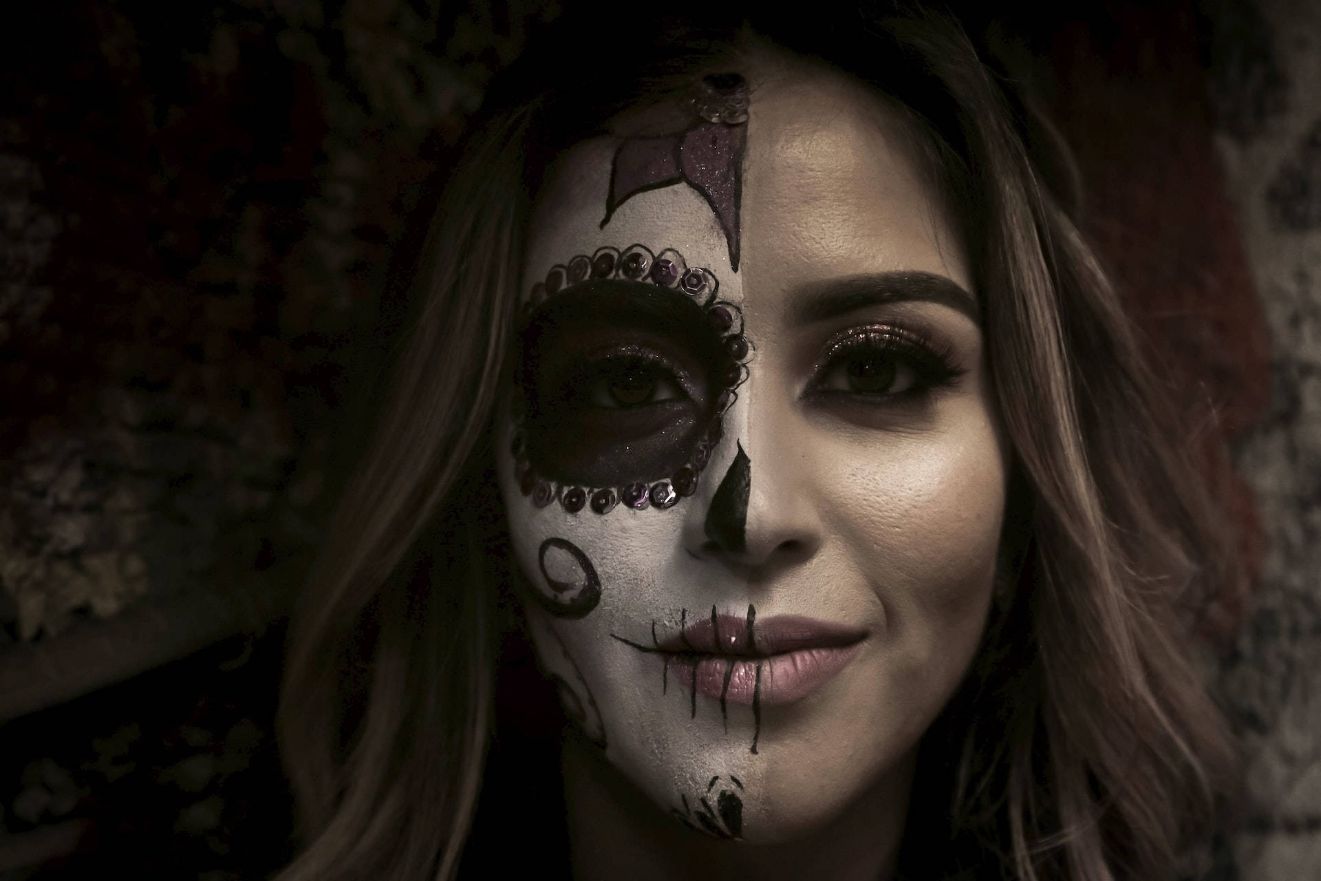 Mexican Girl Skull Wallpaper