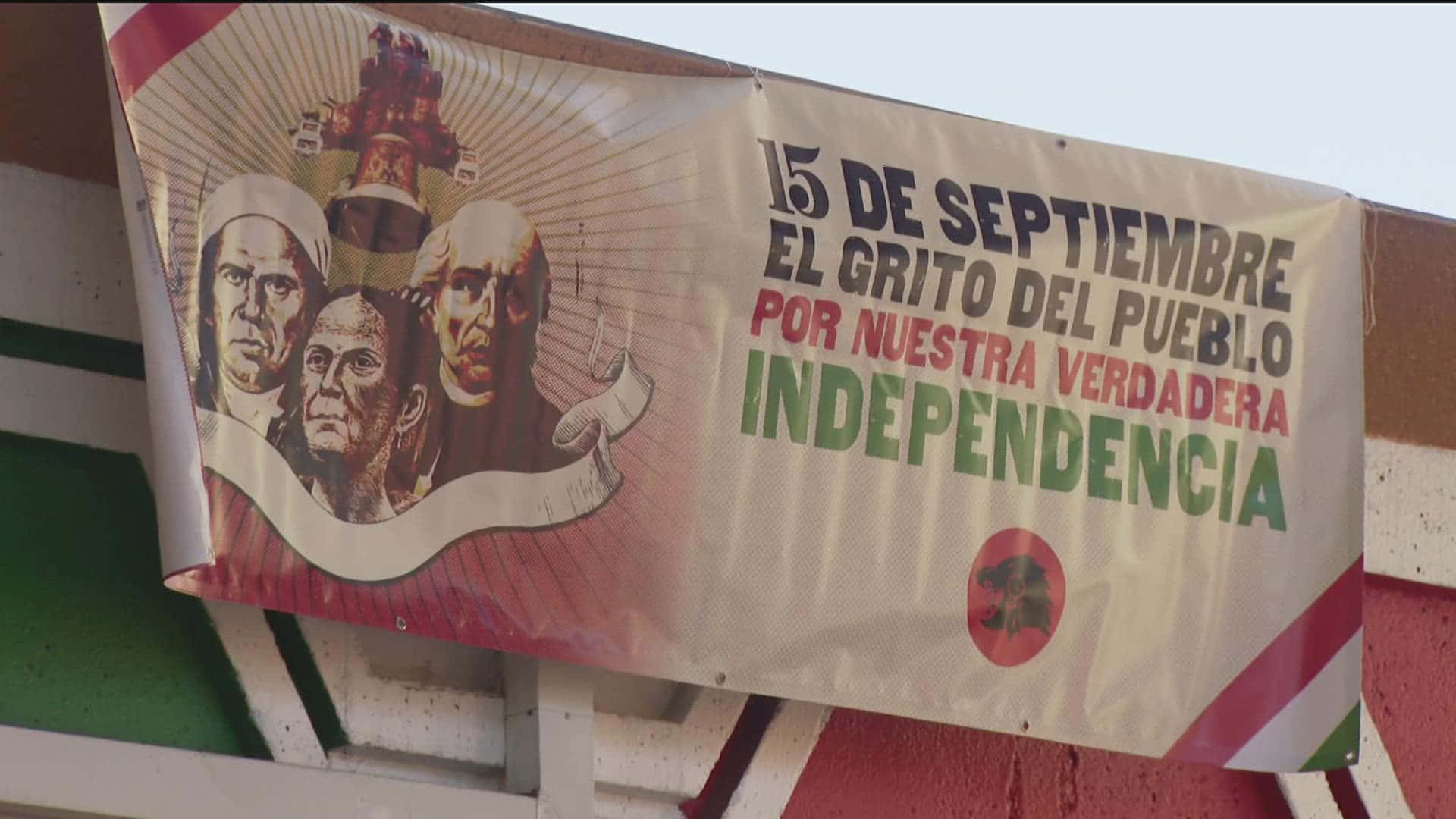 Mexican Independence Banner Display Wallpaper