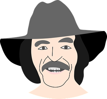 Mexican Man Cartoon Portrait PNG
