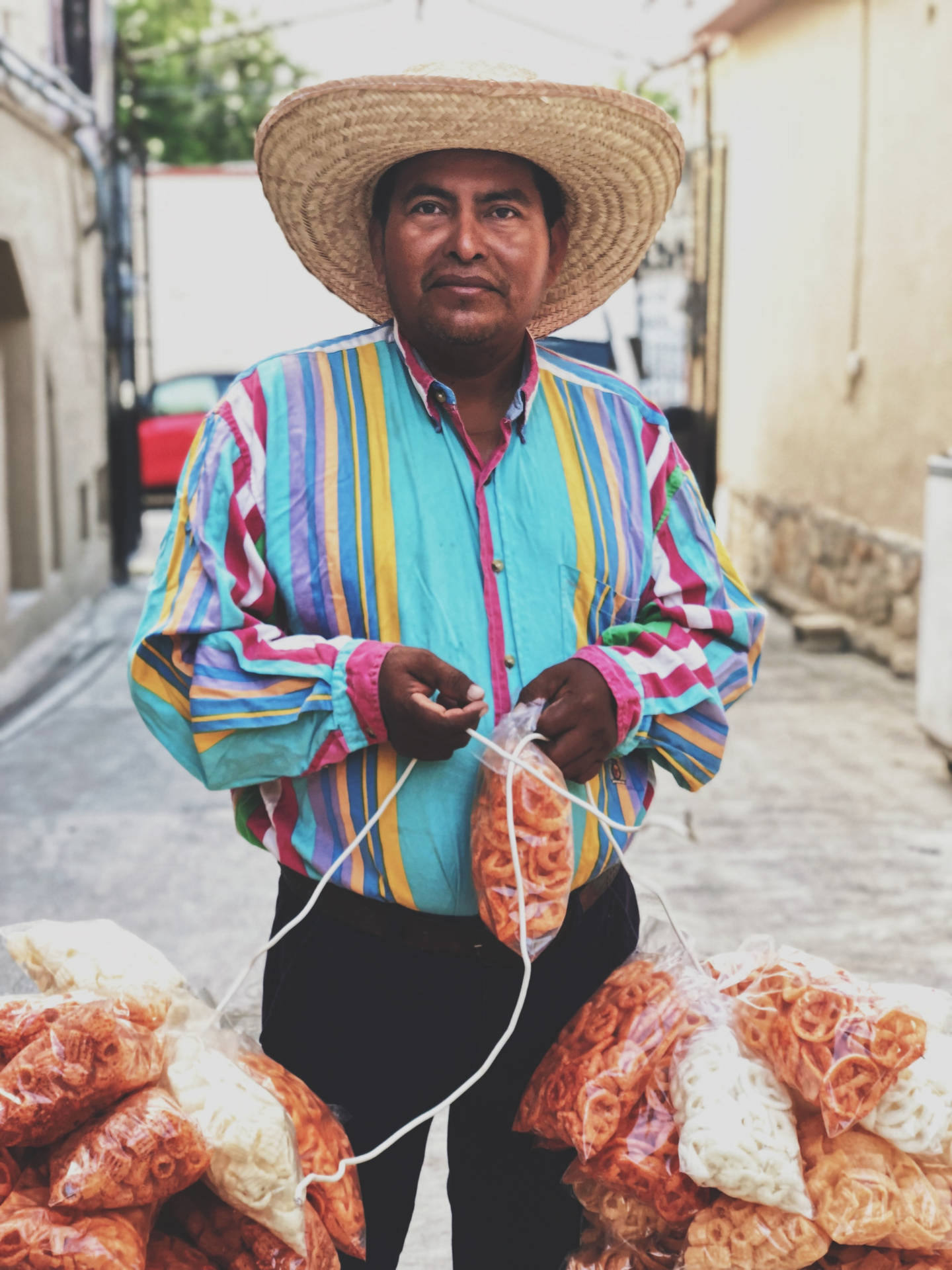 Mexican Man Colorful Shirt Wallpaper