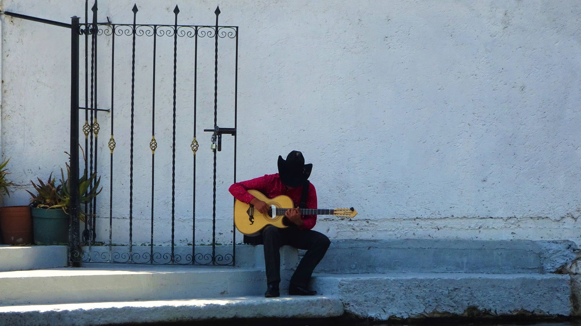 Mexican Man Playing Guitar Wallpaper