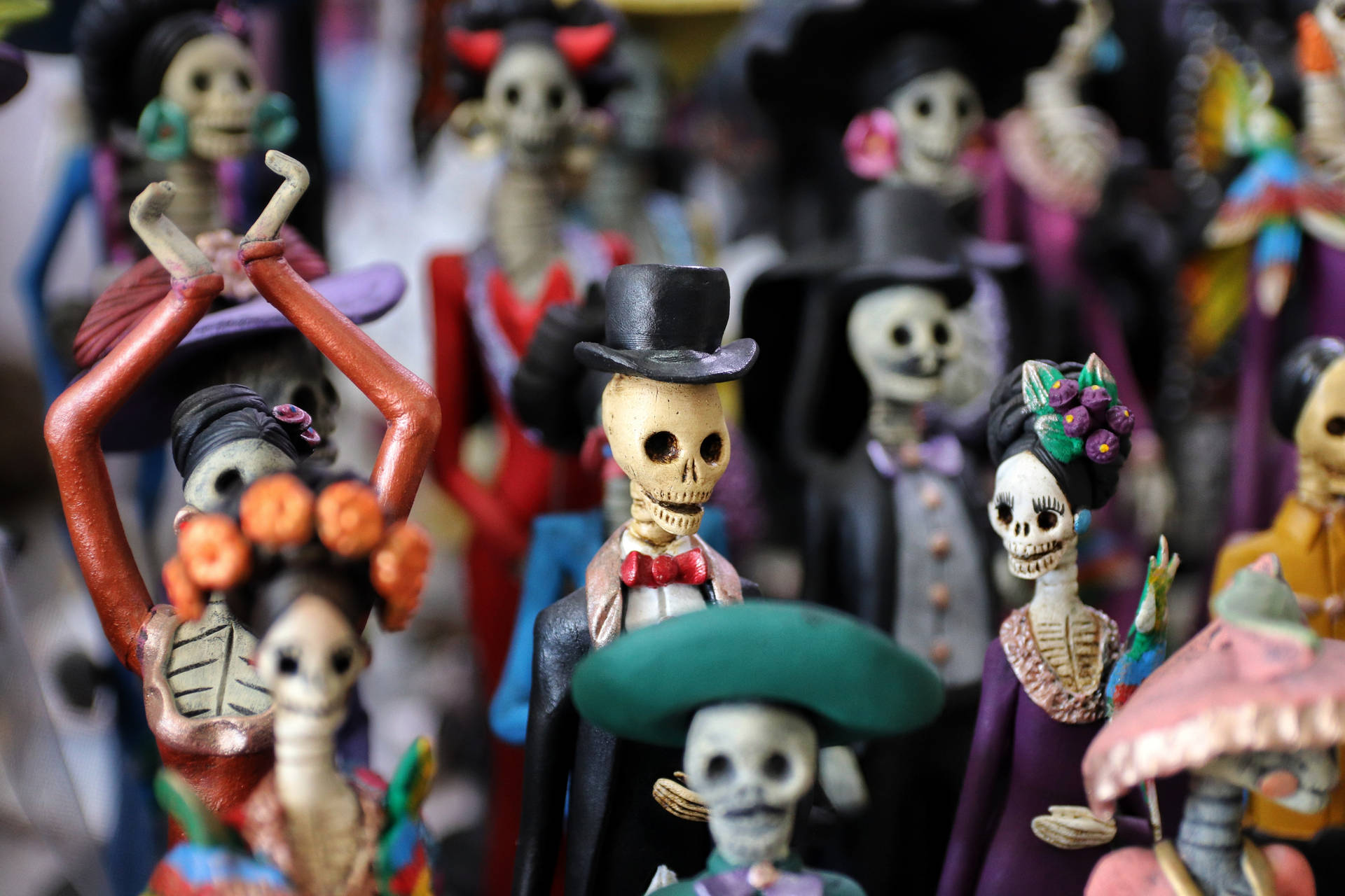 Mexican Man Skeleton Toys Wallpaper
