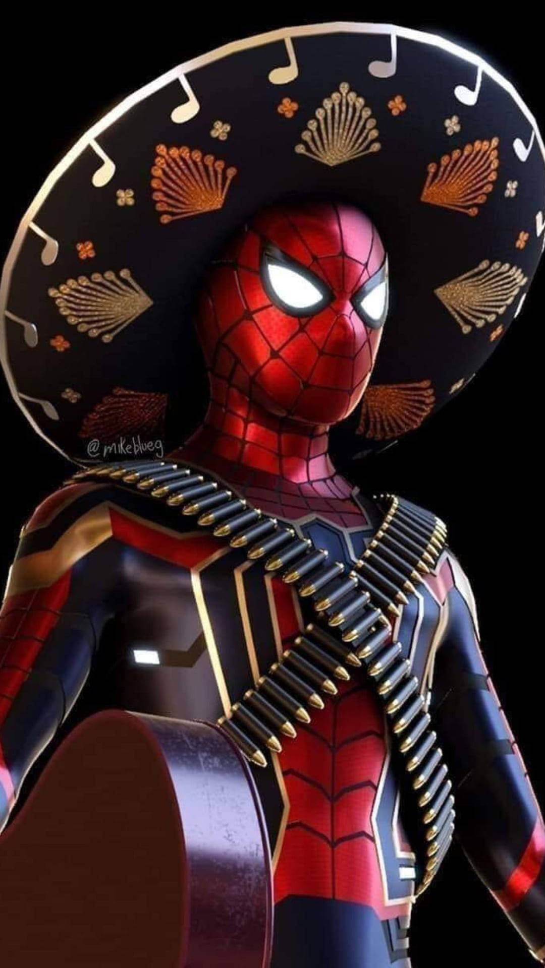 Mexican Man Spider Man With Hat Wallpaper