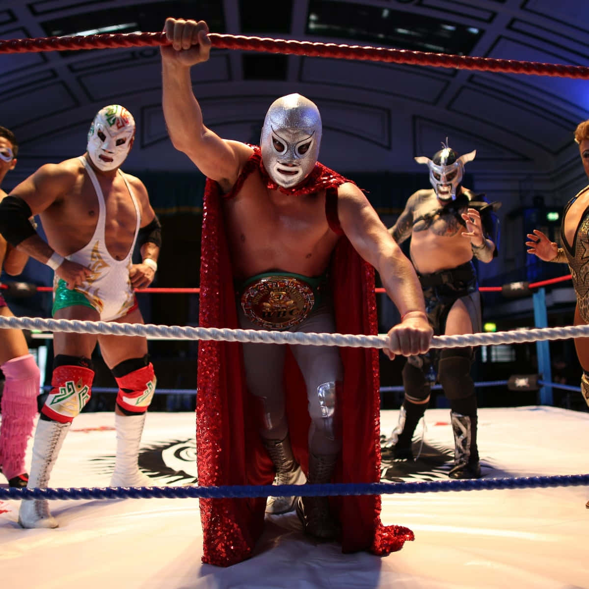 Mexikansk maskeret wrestler El Santo er El Hijo Del Santo. Wallpaper