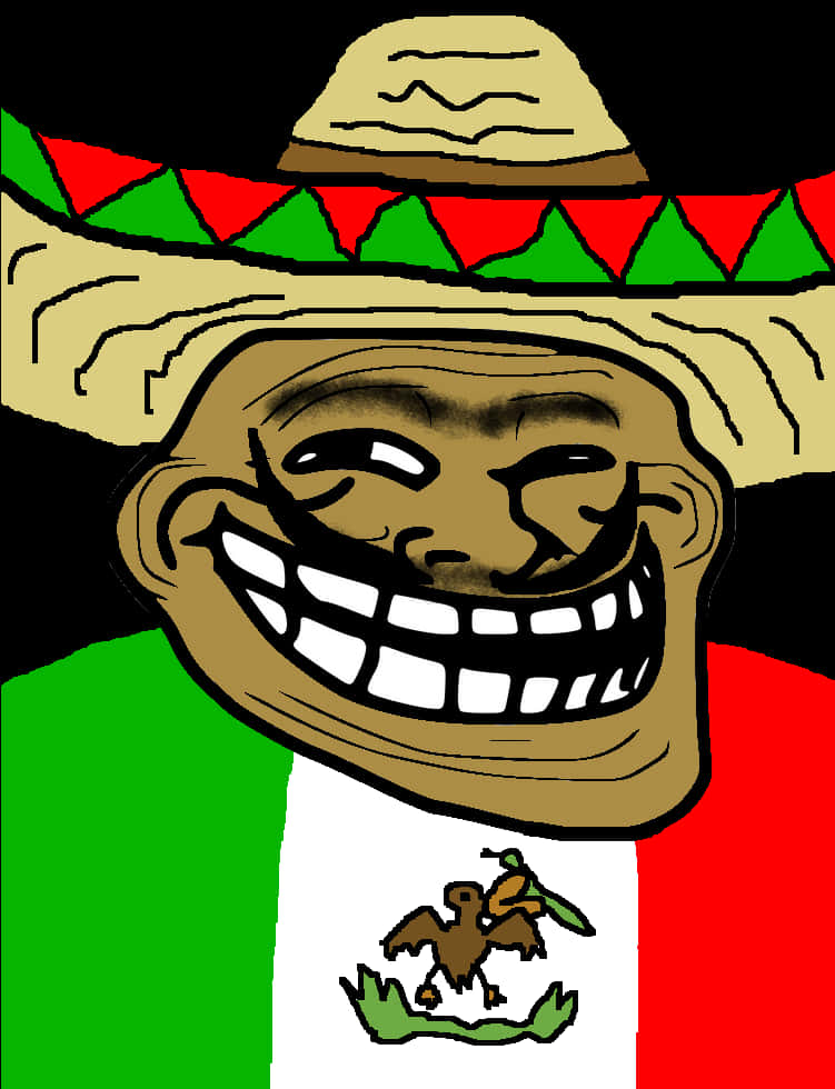 Mexican_ Trollface_ Meme_ Illustration.jpg PNG