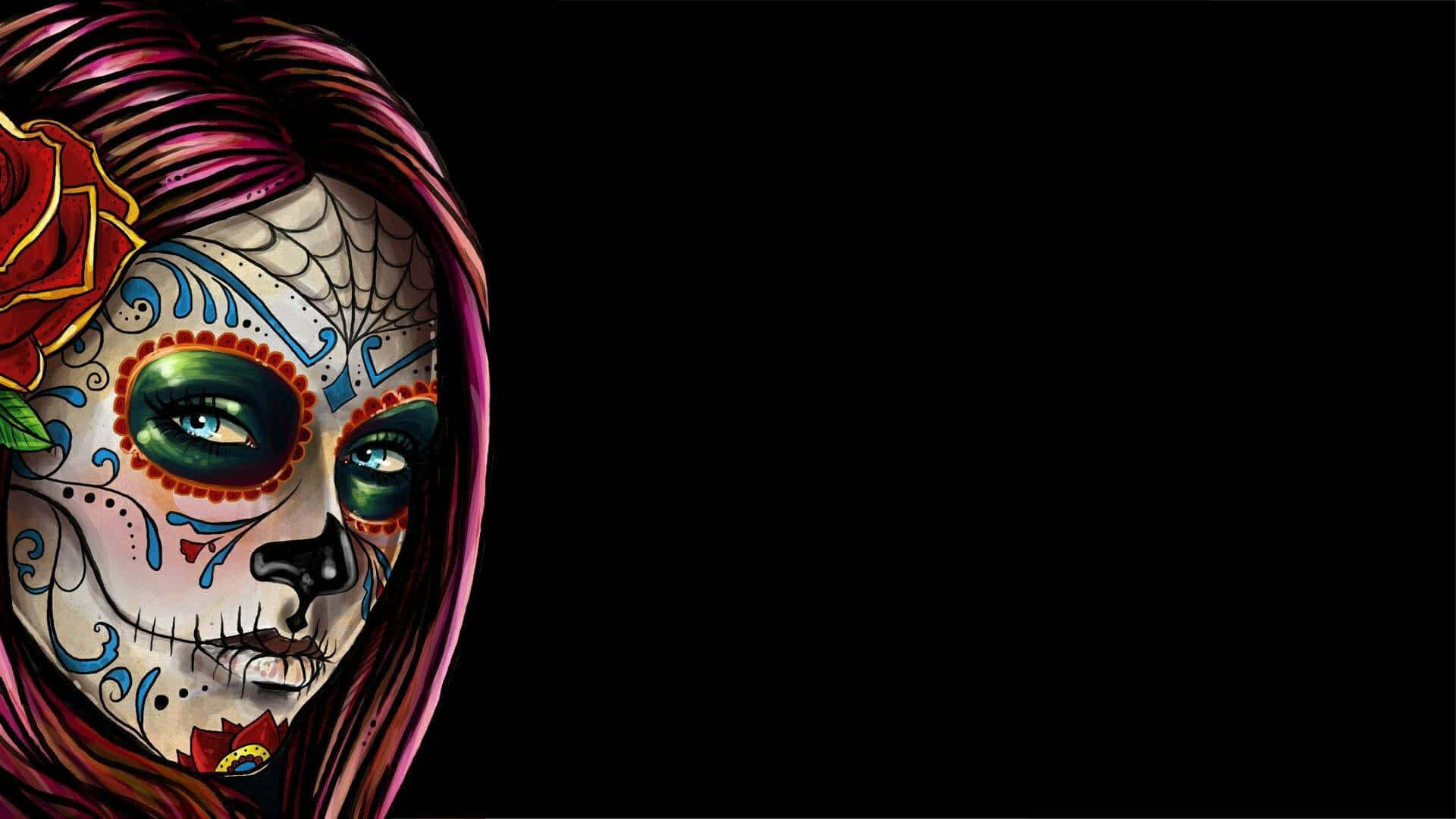 Mexican Woman Dark Aesthetic Artwork Wallpaper