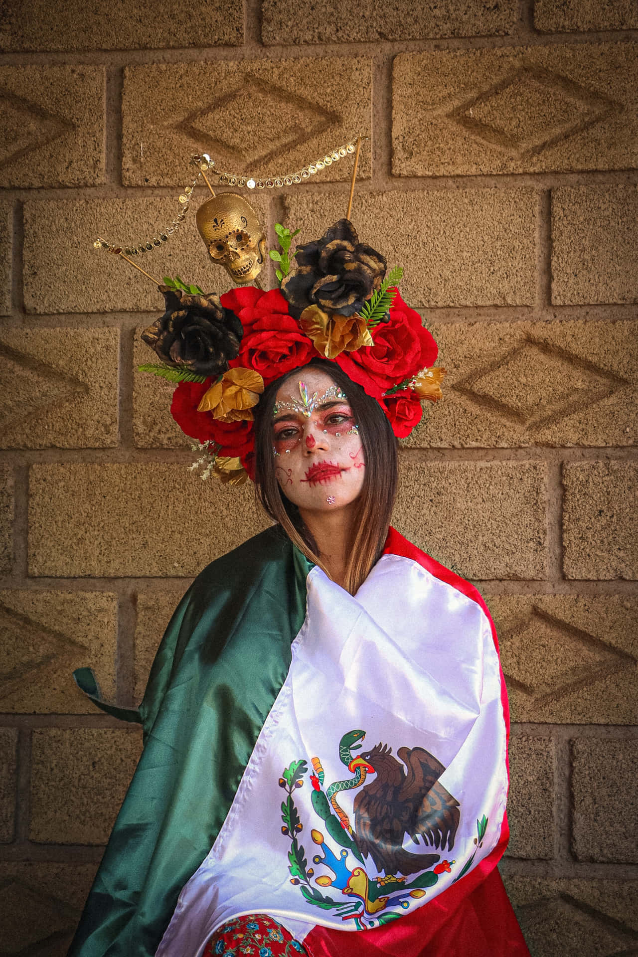 Mexican Woman The During Day Of The Dead Picture