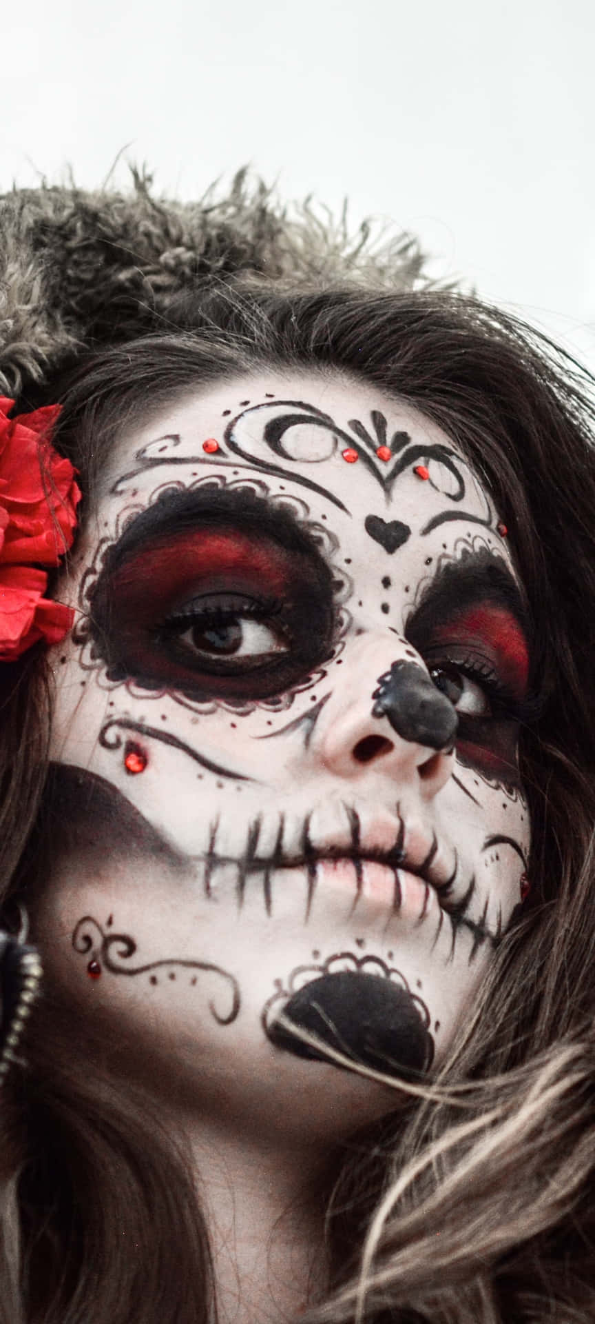 Mexican Woman With A La Calavera Painting Picture