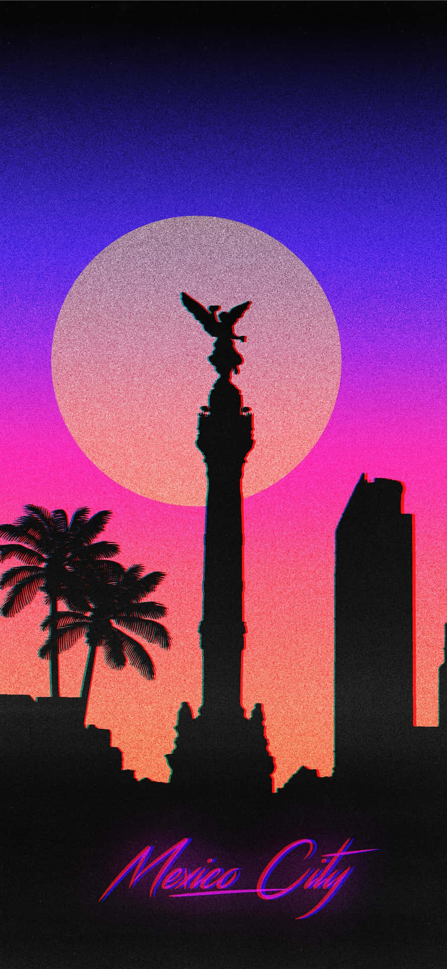 Mexico City Retro Vibe Artwork Wallpaper