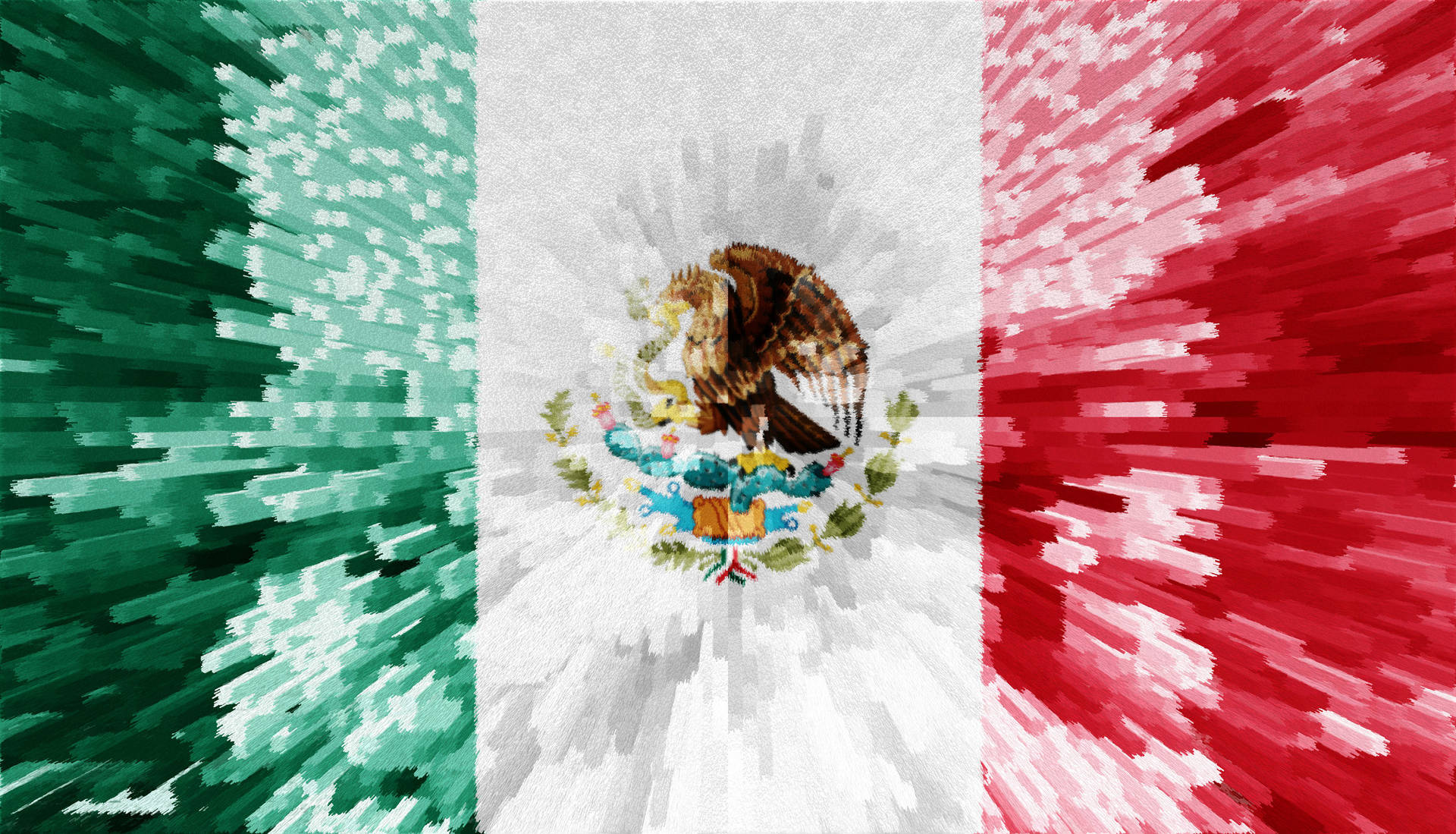 Mexico Flag Painting Wallpaper