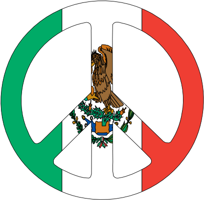 Mexico Flag Peace Symbol PNG