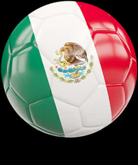 Mexico Flag Soccer Ball PNG