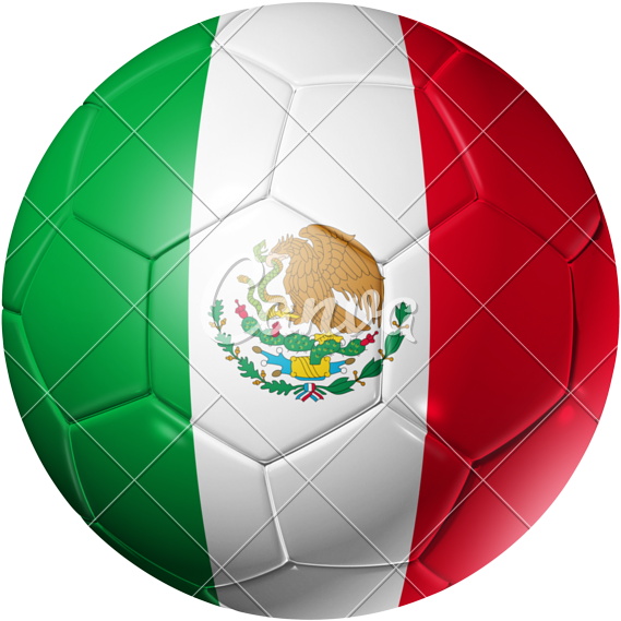 Mexico Flag Soccer Ball PNG