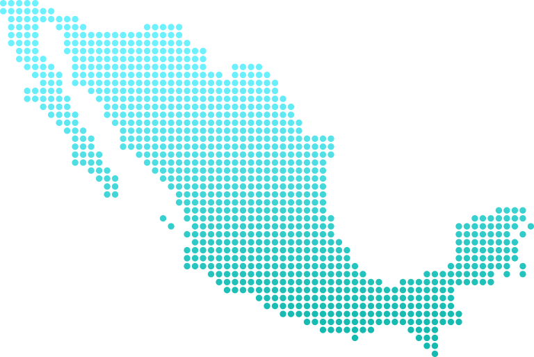 Mexico Map Hexagon Pattern PNG