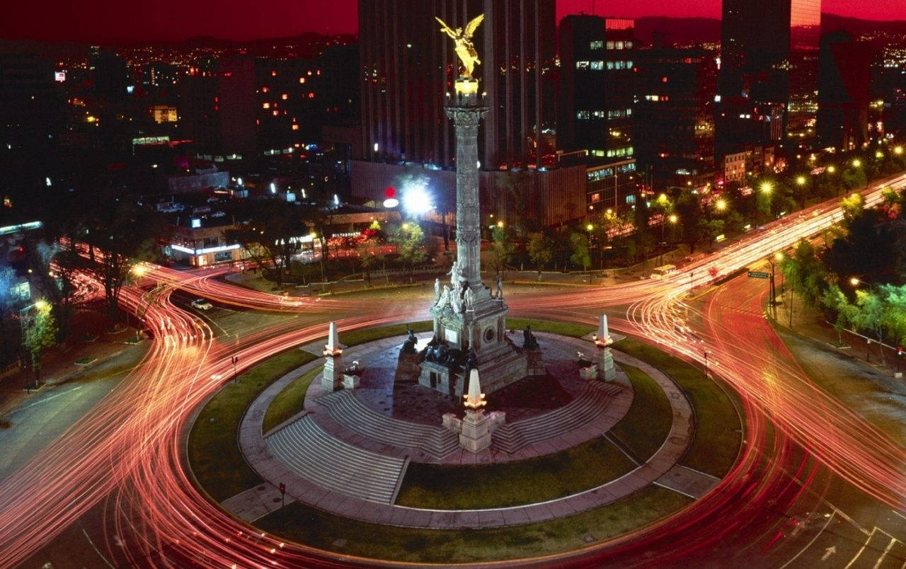 Mexico Reforma Avenue City Lights Picture