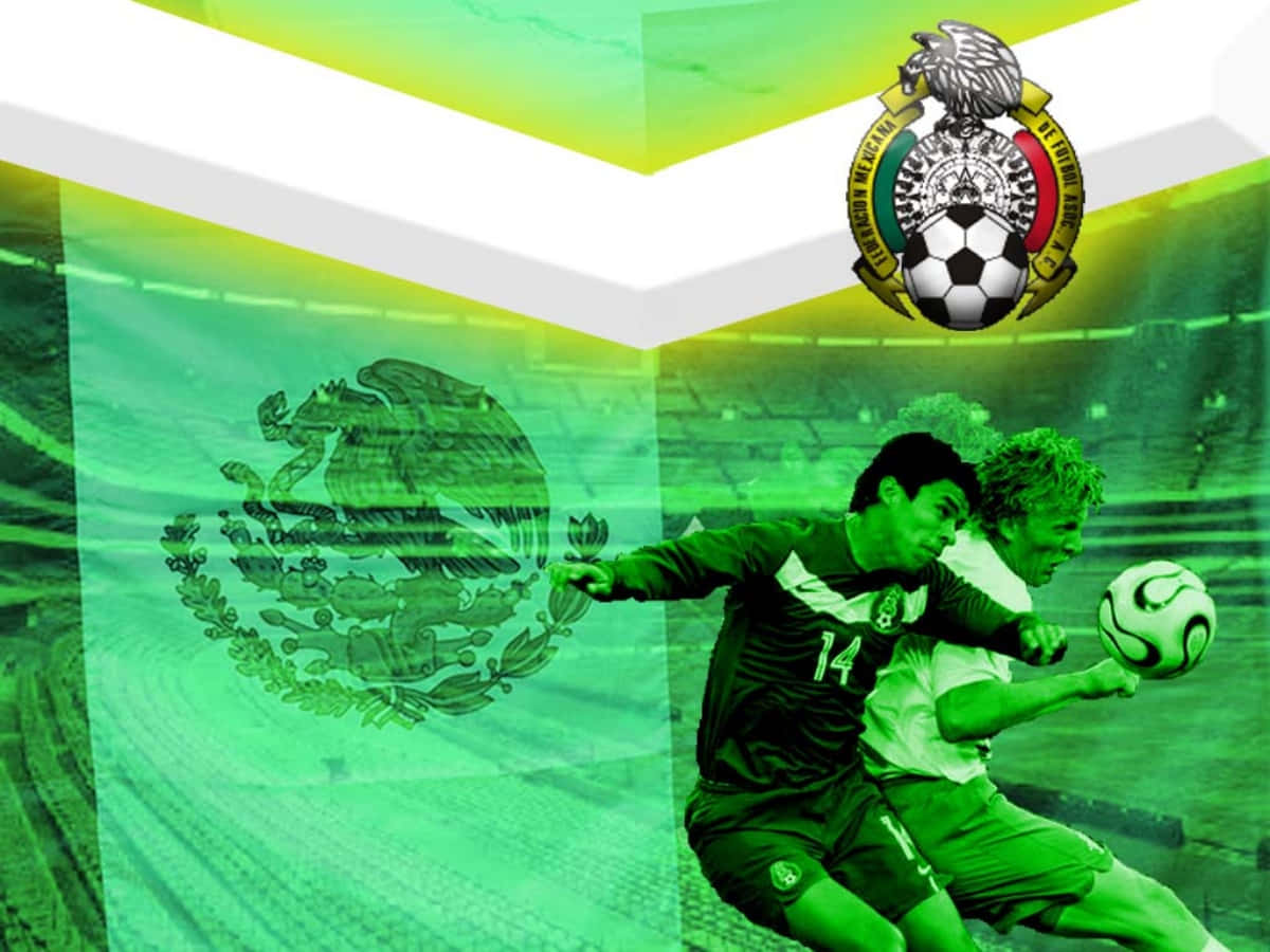 Íconodel Fútbol Mexicano: Juego Emblemático De La Bandera. Fondo de pantalla