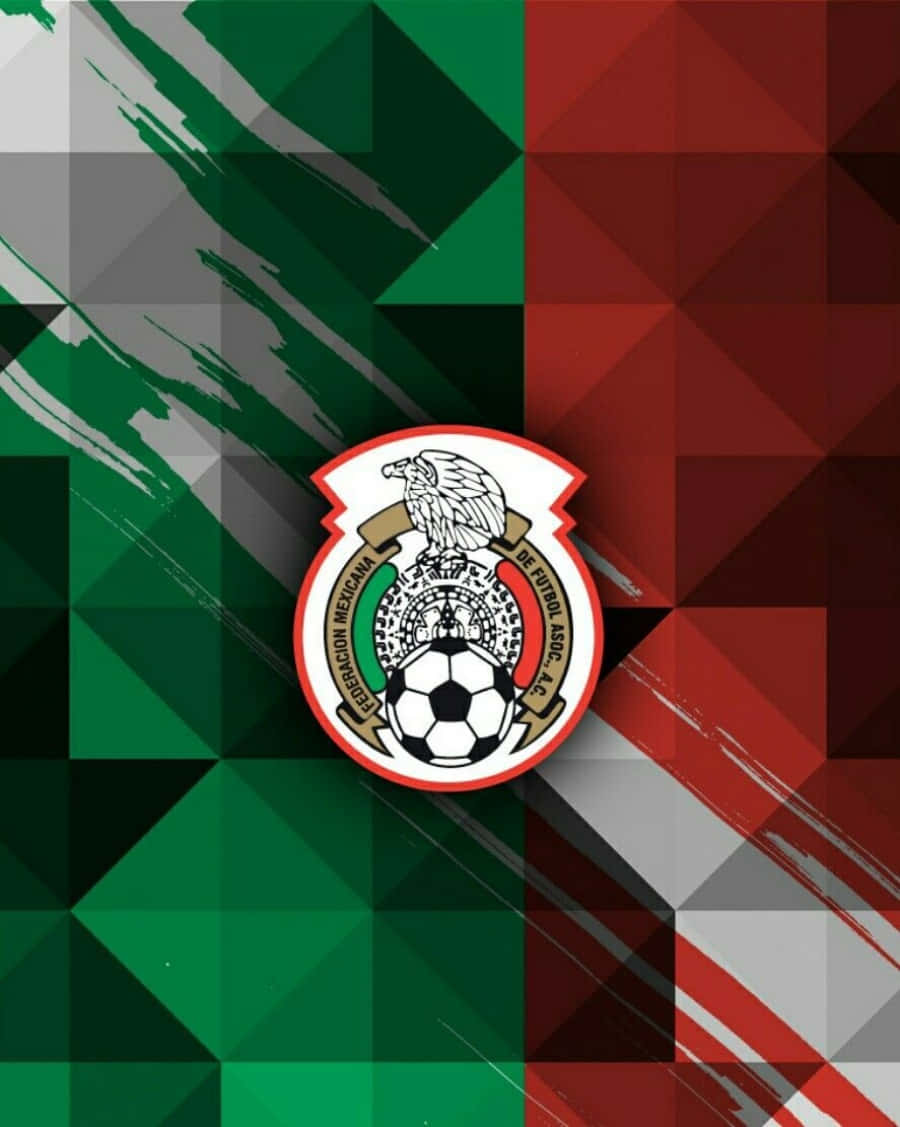 Lasquadra Nazionale Di Calcio Del Messico Che Festeggia Una Vittoria Sfondo