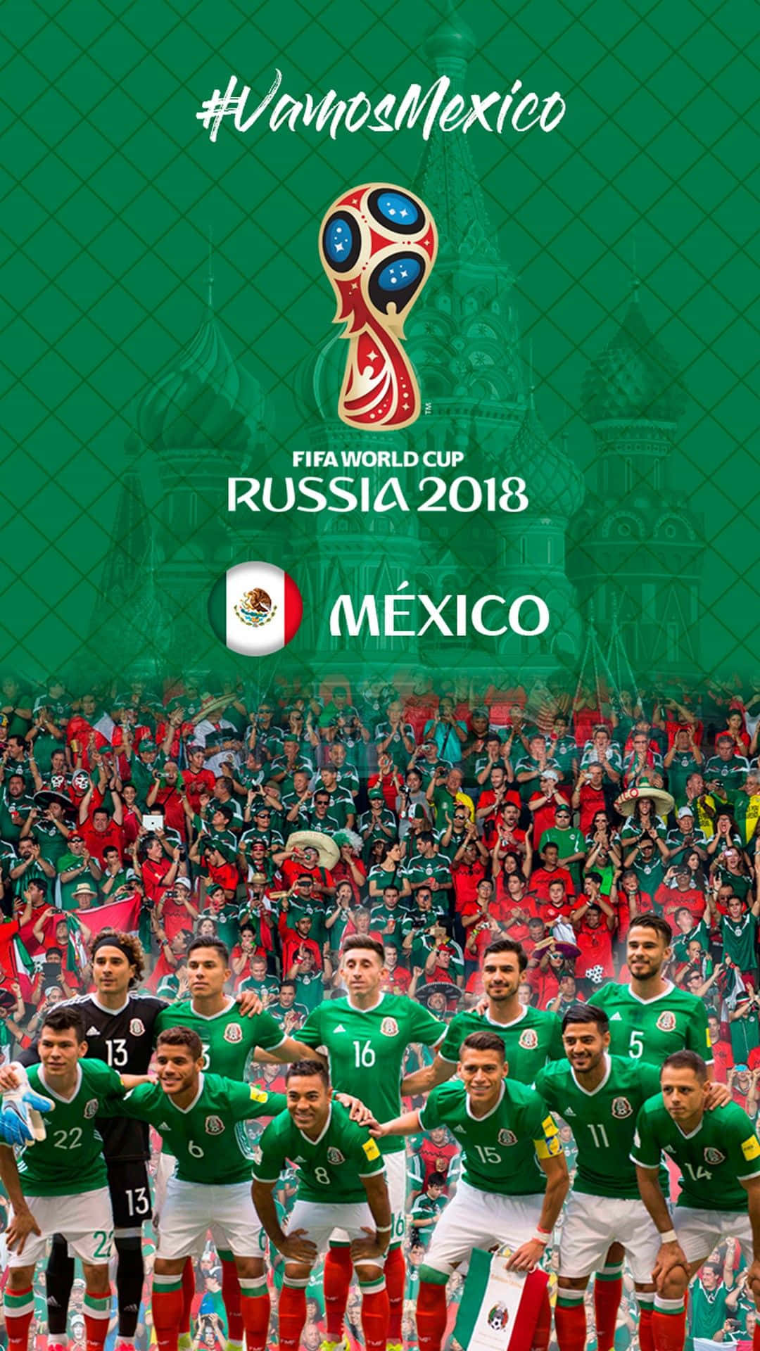 Mexico Soccer Team on the Pitch Wallpaper