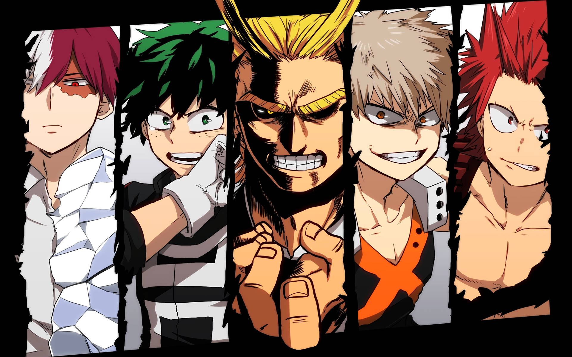 The amazing heroes of the MHA anime series! Wallpaper