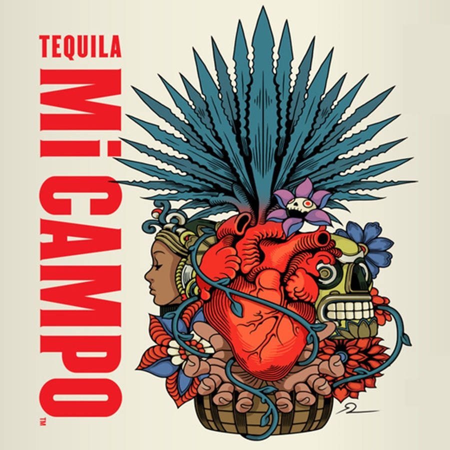 Micampo Tequila Markenaufkleber Wallpaper