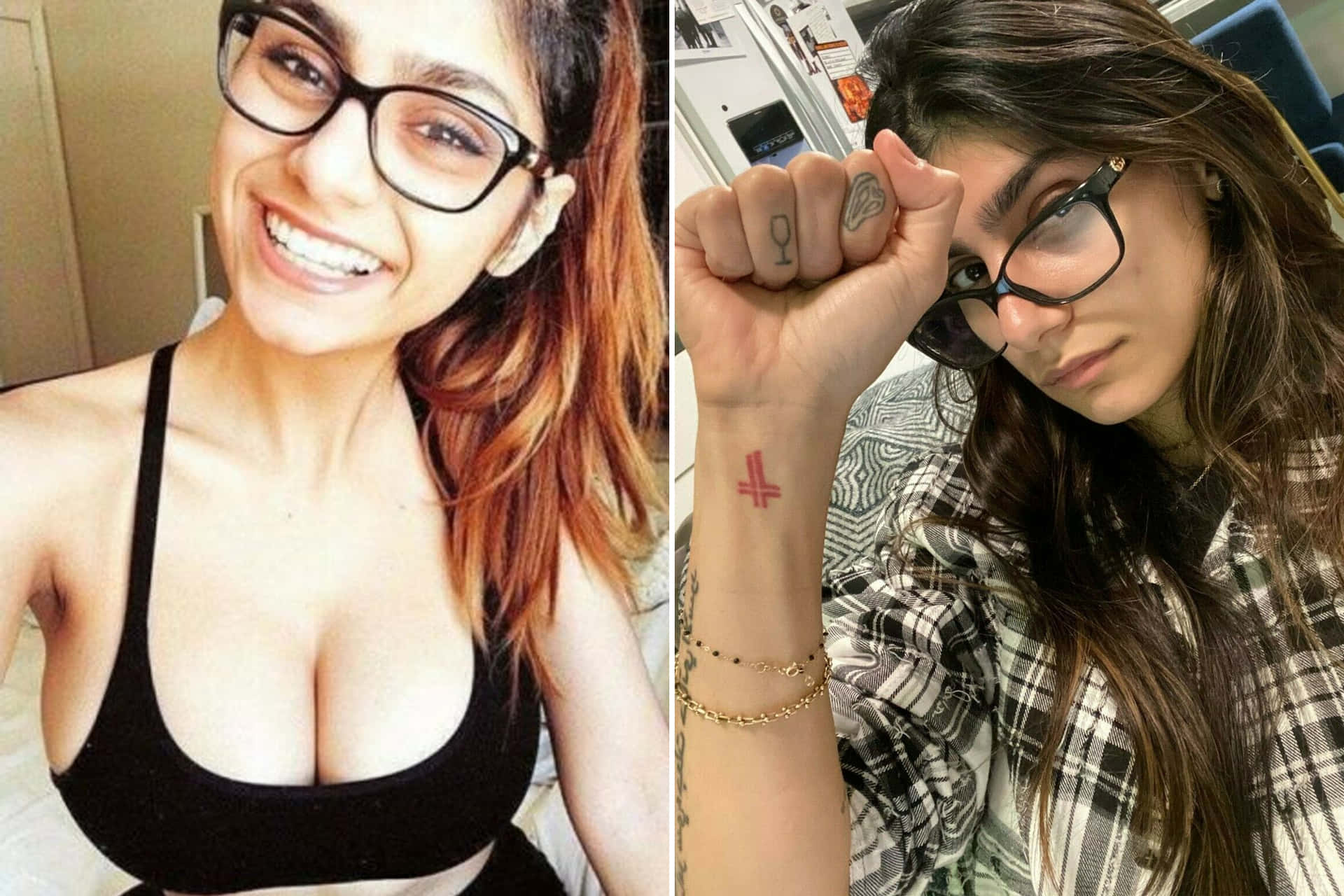 A Woman With Glasses And A Woman With A Tattoo