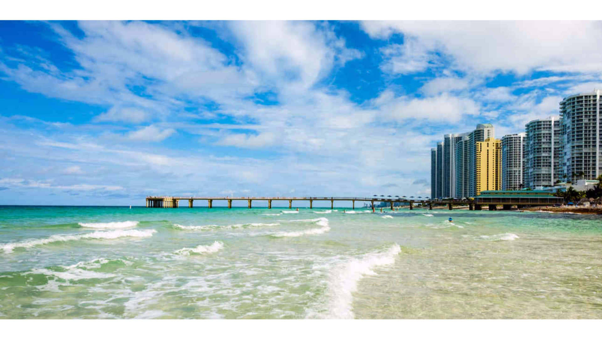 Enjoy the breathtaking skyline of the city of Miami Wallpaper