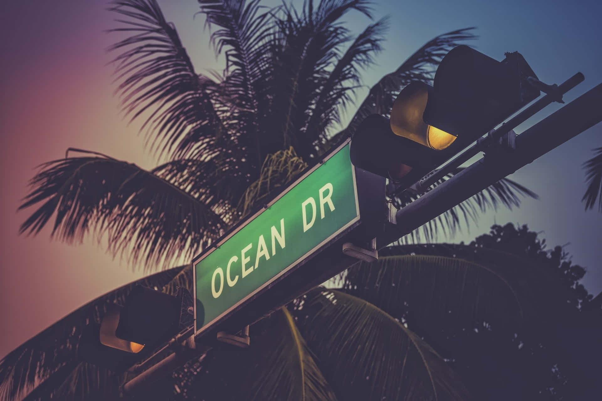 A Street Sign With Ocean Dr