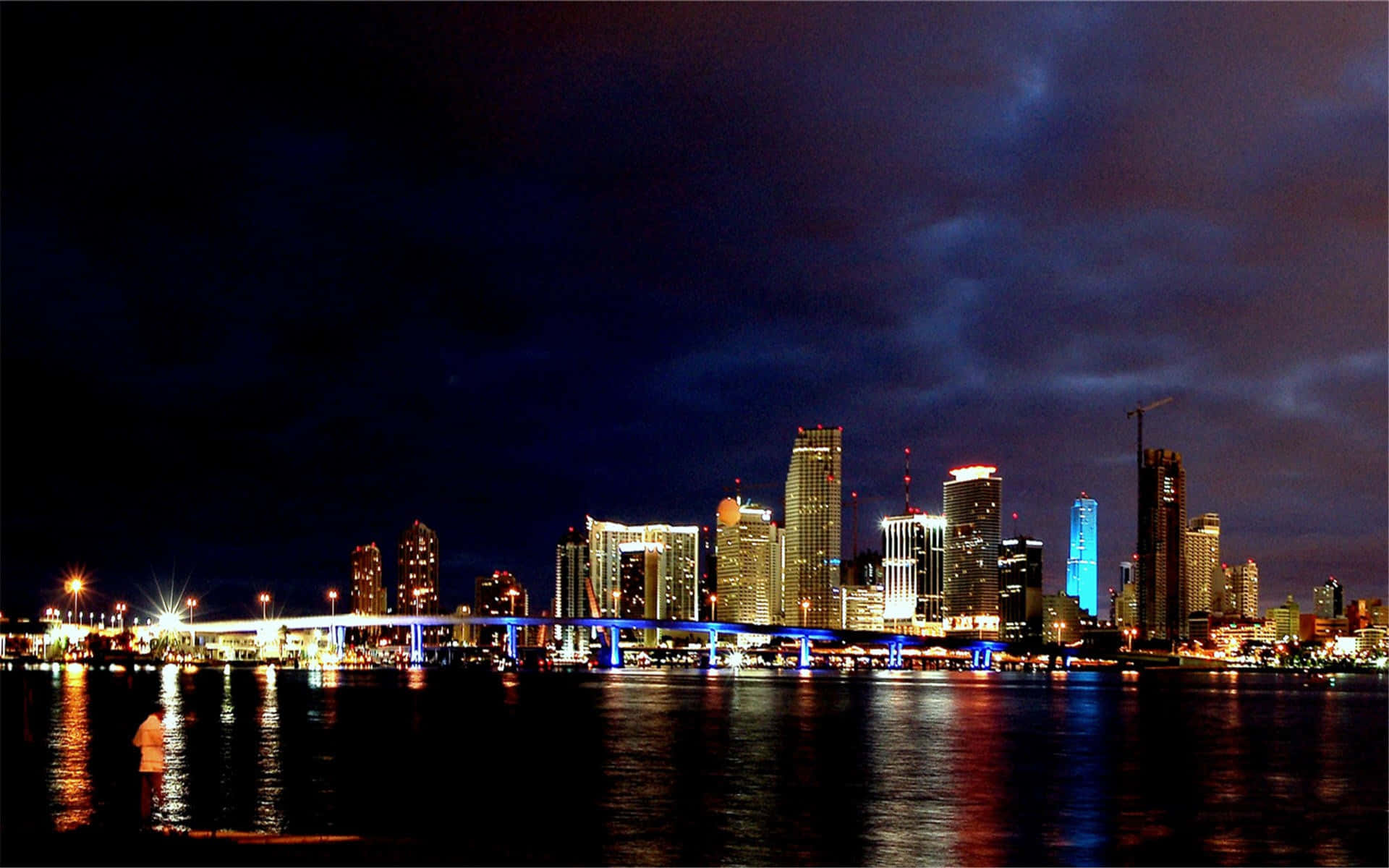 Etmalerisk Udsyn Over Downtown Miami.