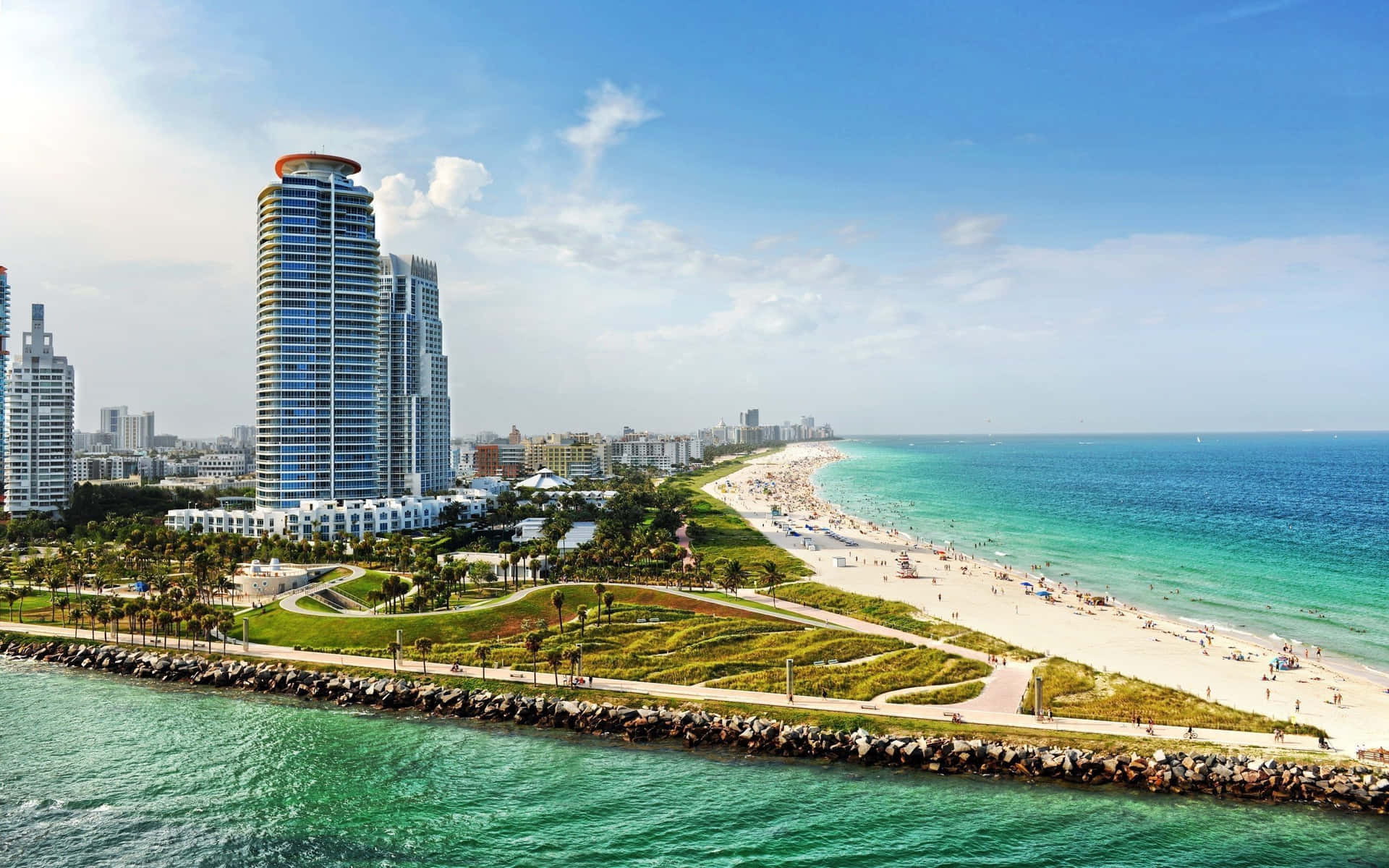 Miami Beach Park Aerial View Picture