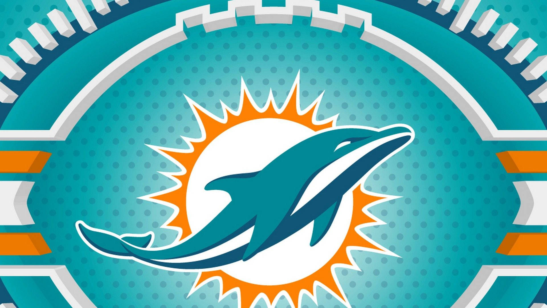 Miami Dolphins Football Pattern Wallpaper