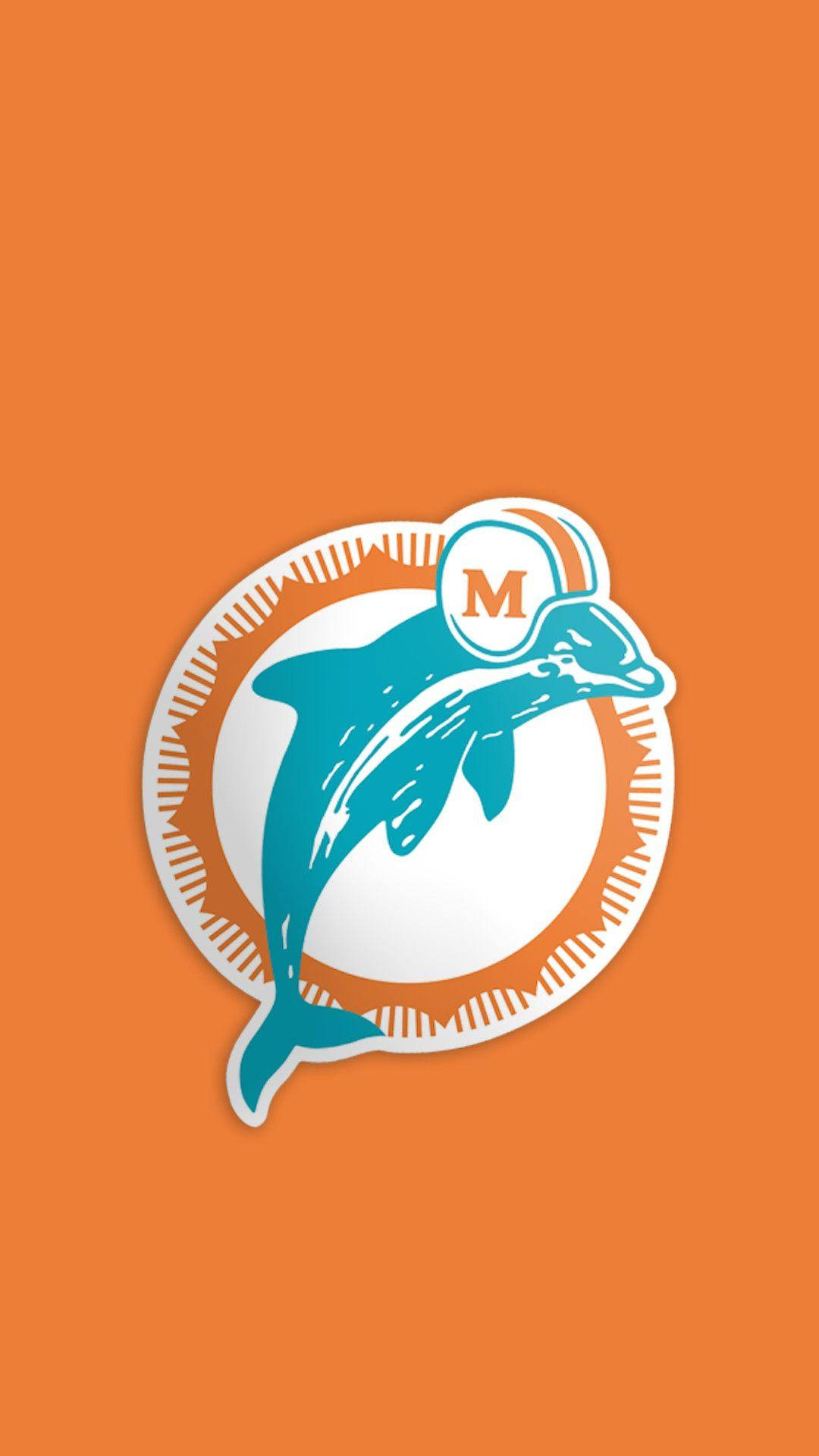 Repräsentierensie Die Miami Dolphins Mit Unserem Premium-iphone Wallpaper