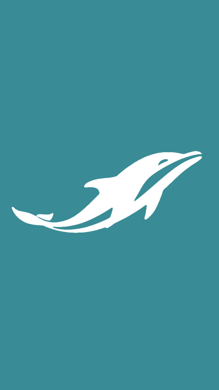 Séel Mayor Fanático De Los Miami Dolphins Con El Fondo De Pantalla De Los Miami Dolphins En Tu Iphone. Fondo de pantalla