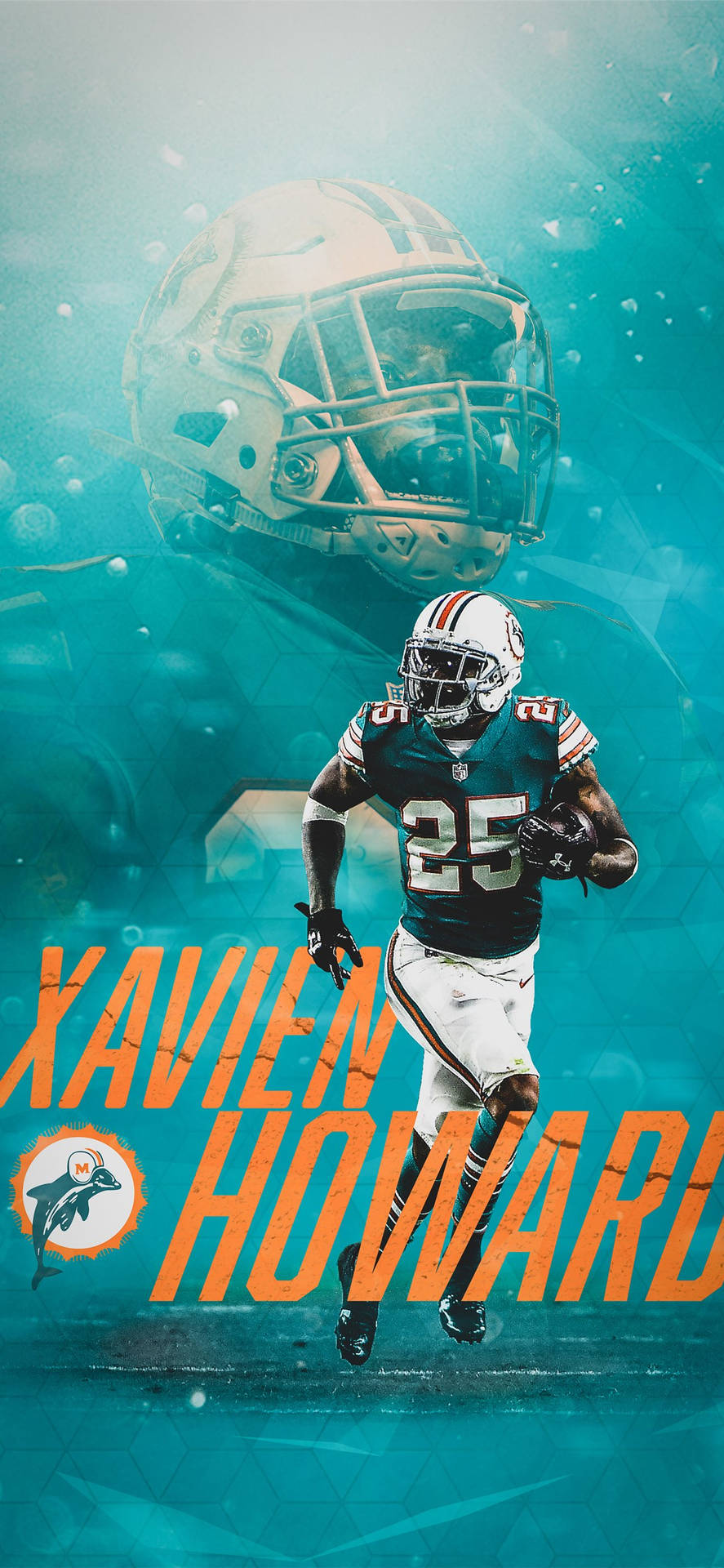 An awesome wallpaper of a Miami Dolphins-themed iPhone Wallpaper
