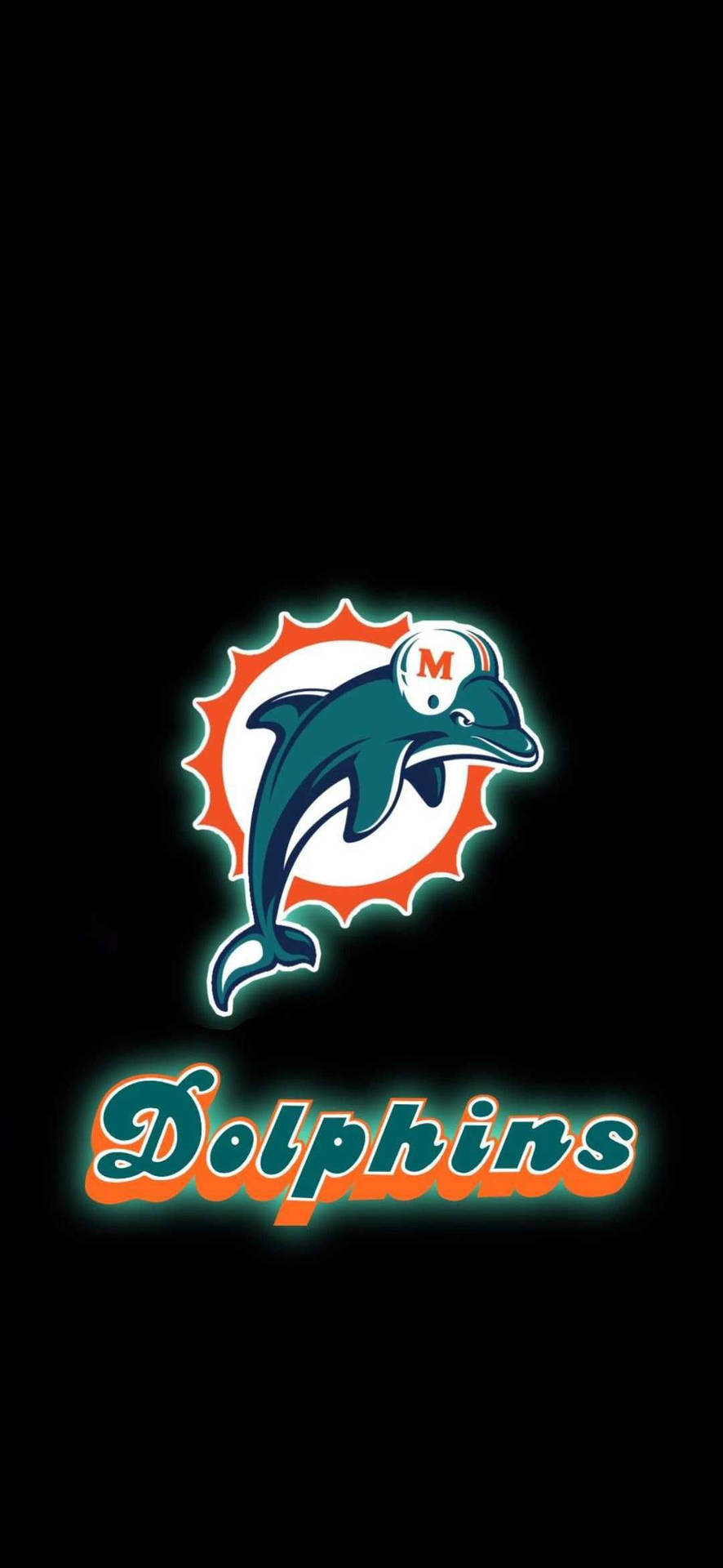 ¡demuestratu Fanatismo Y Apoyo A Los Miami Dolphins Con Este Wallpaper De Los Miami Dolphins Para Iphone! Fondo de pantalla