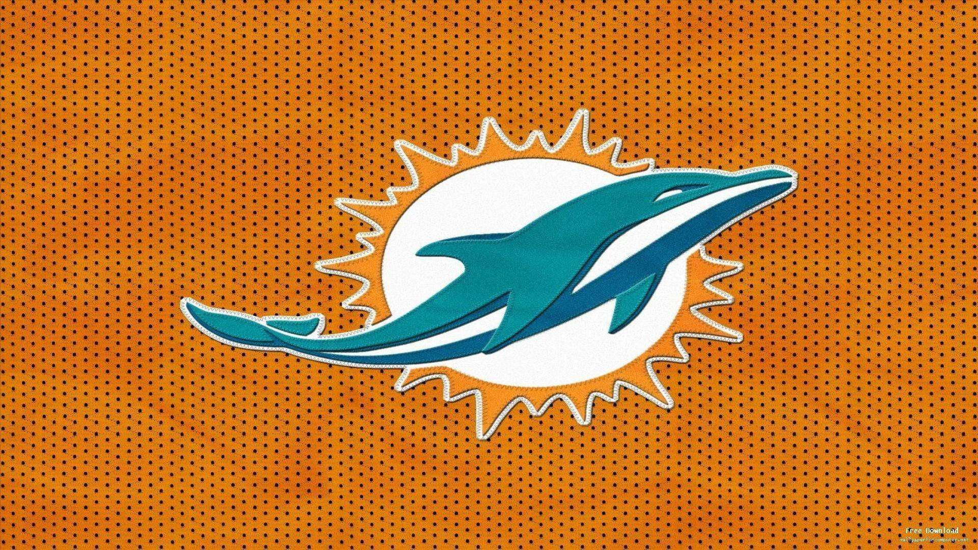 Miami Dolphins Orange Logo Wallpaper