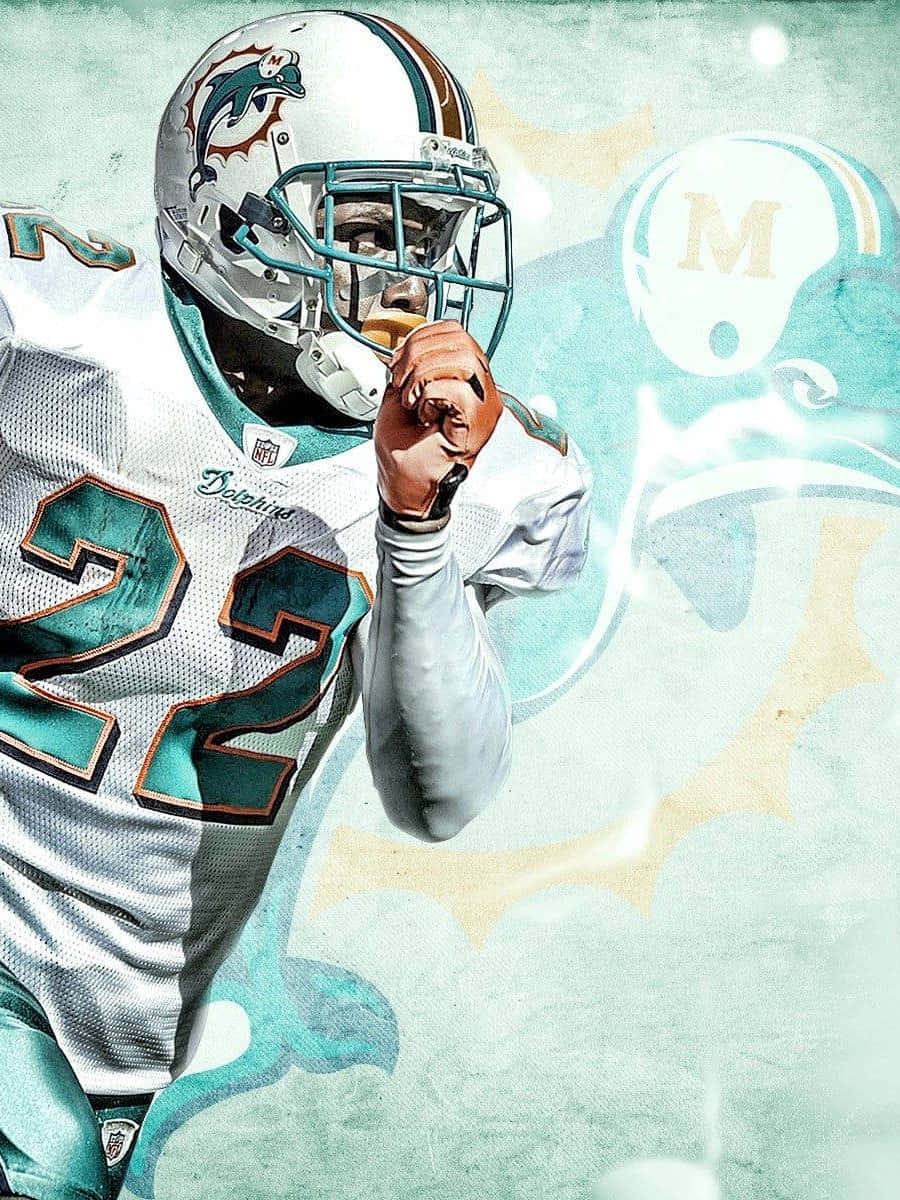 Miami Dolphins Player Artistic Portrait Wallpaper