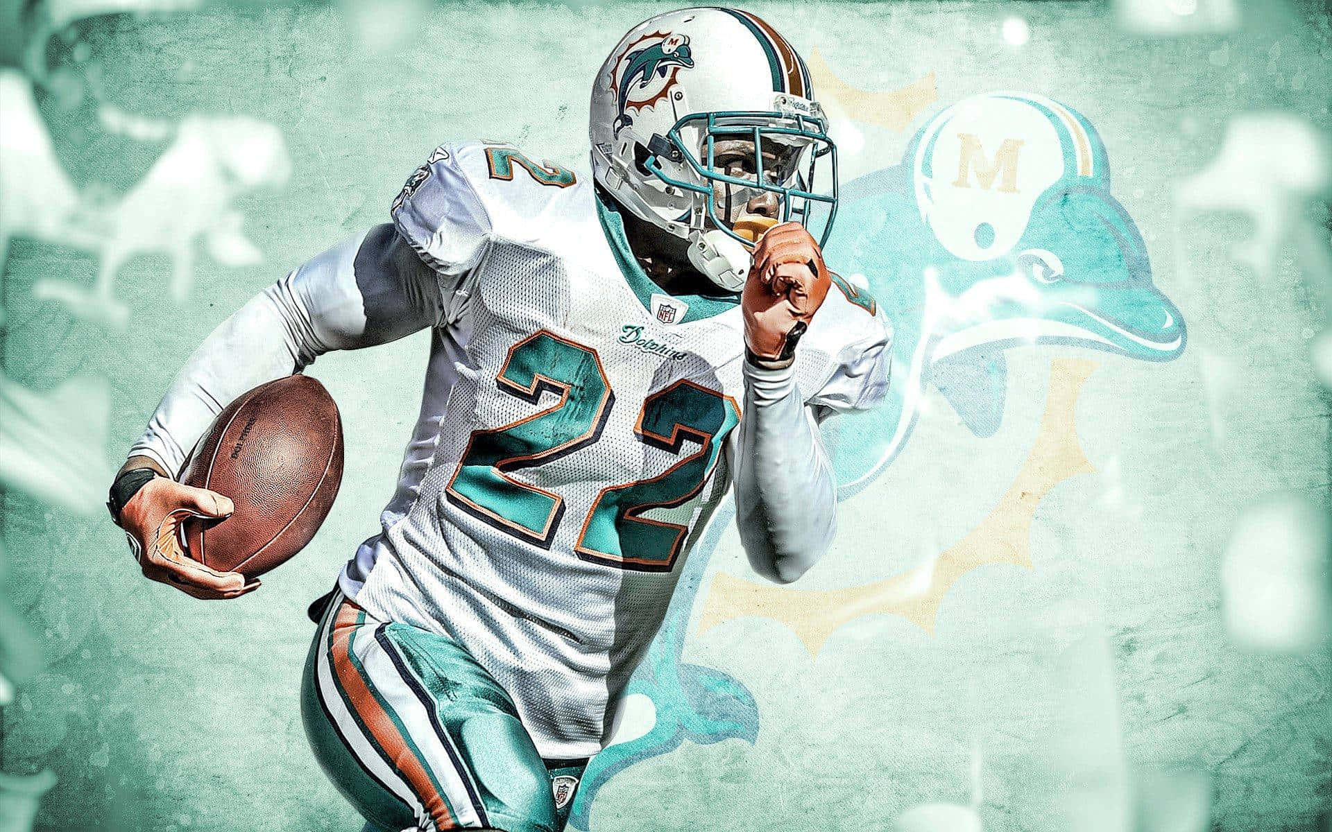 Miami Dolphins Player22 Football Action Wallpaper