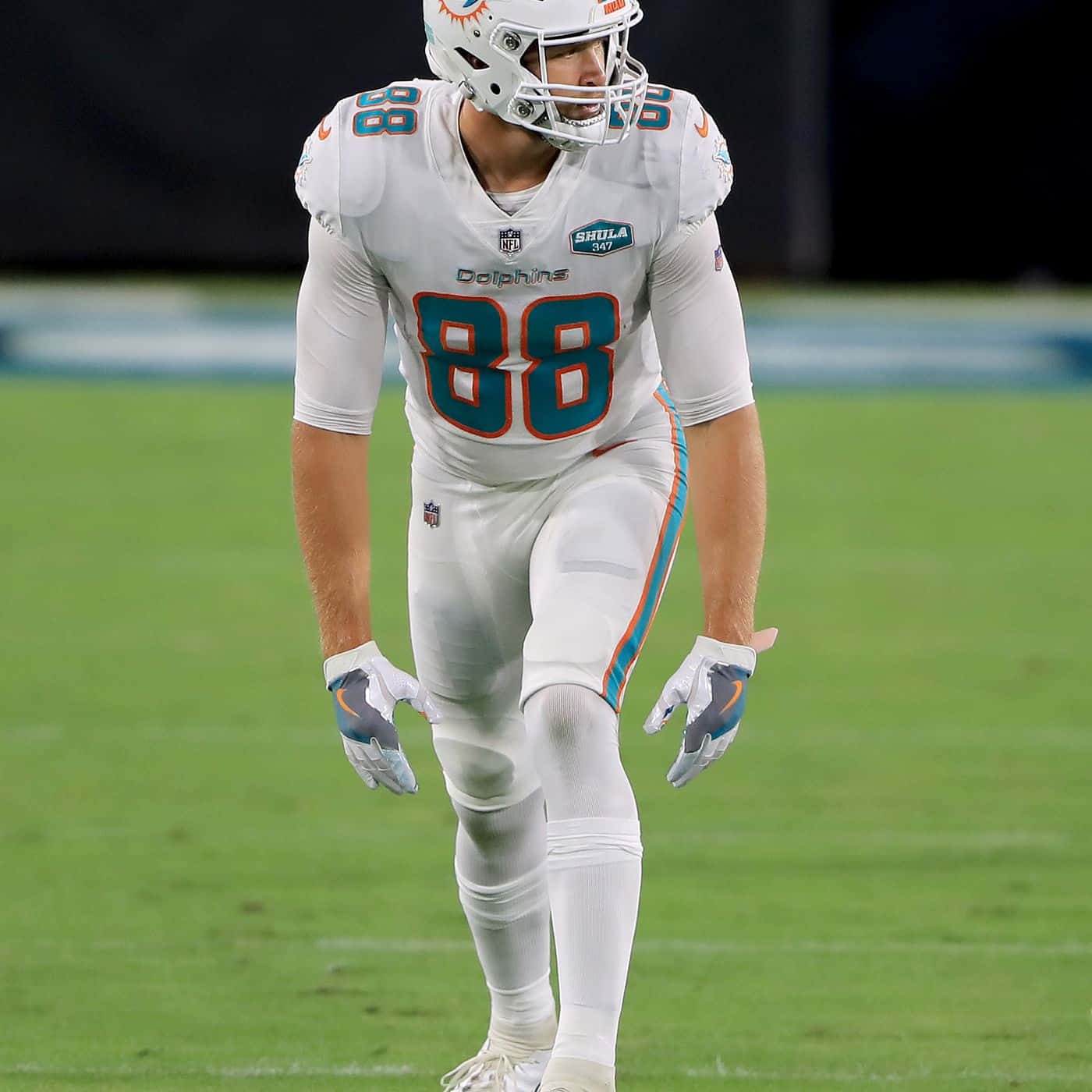 Miami Dolphins Player88 Ready Position Wallpaper