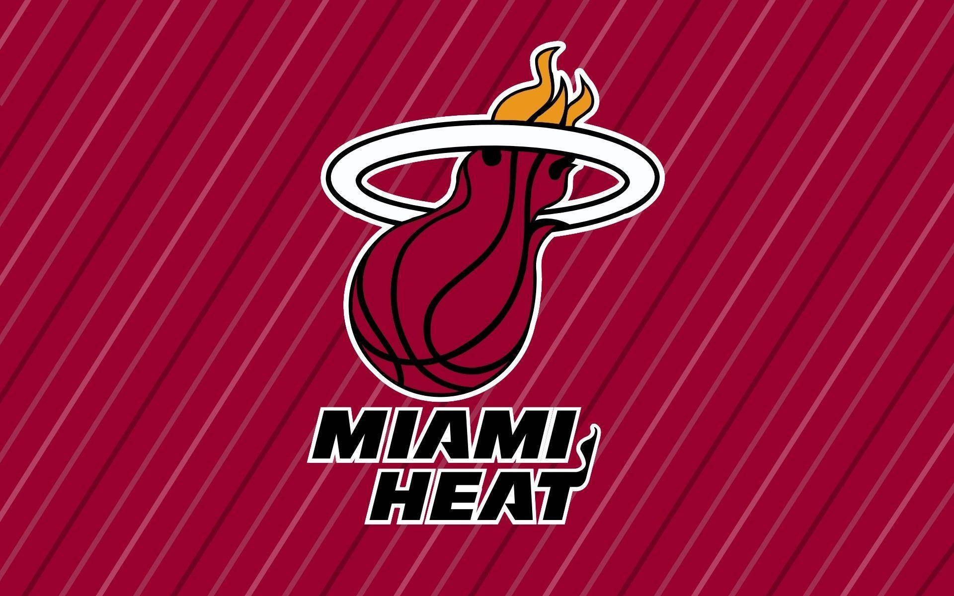 Miami Heat Logo On Red Violet Wallpaper