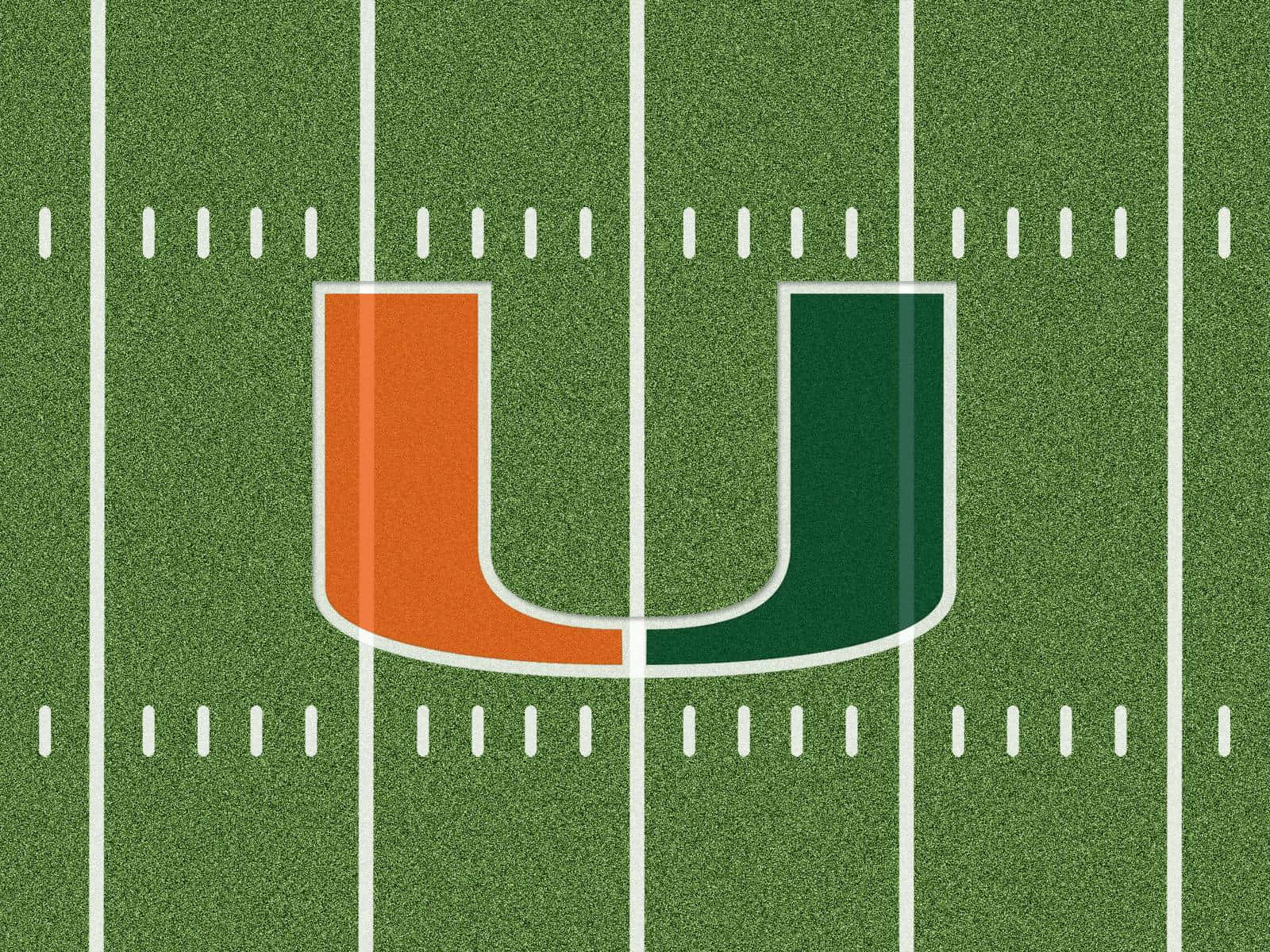 Miami Hurricanes Logo Football Field Wallpaper