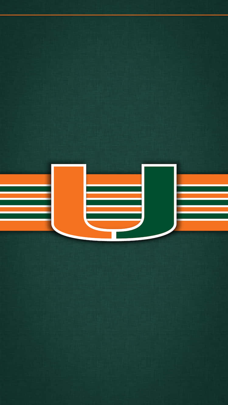 Repræsentere University of Miami med et styrkende Hurricanes logo. Wallpaper