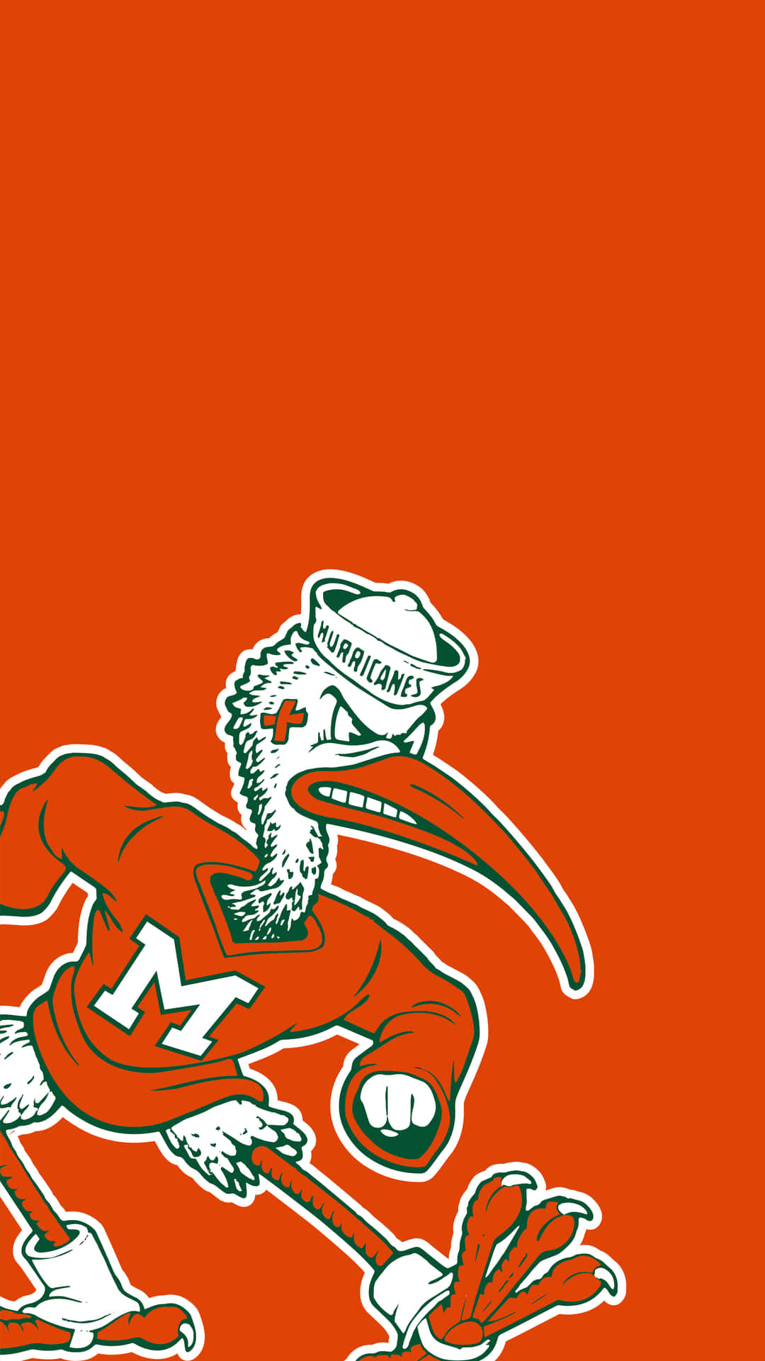 Miamihurricanes Sebastián Mascota Naranja. Fondo de pantalla