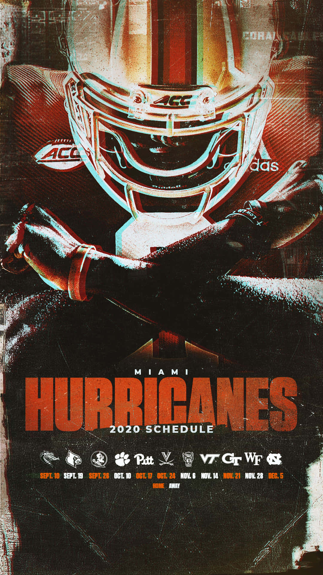 The Miami Hurricanes Signify The Toughness Of A Storm And Strength Of A Team. Wallpaper