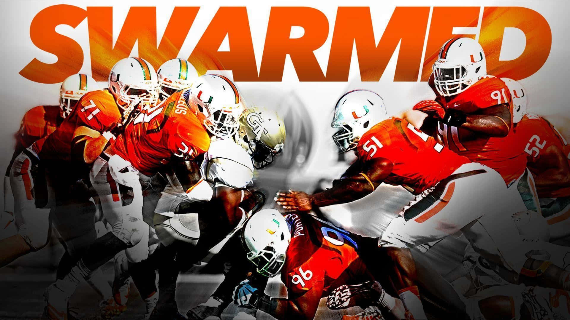Blivbegejstret For Miami Hurricanes Football Wallpaper