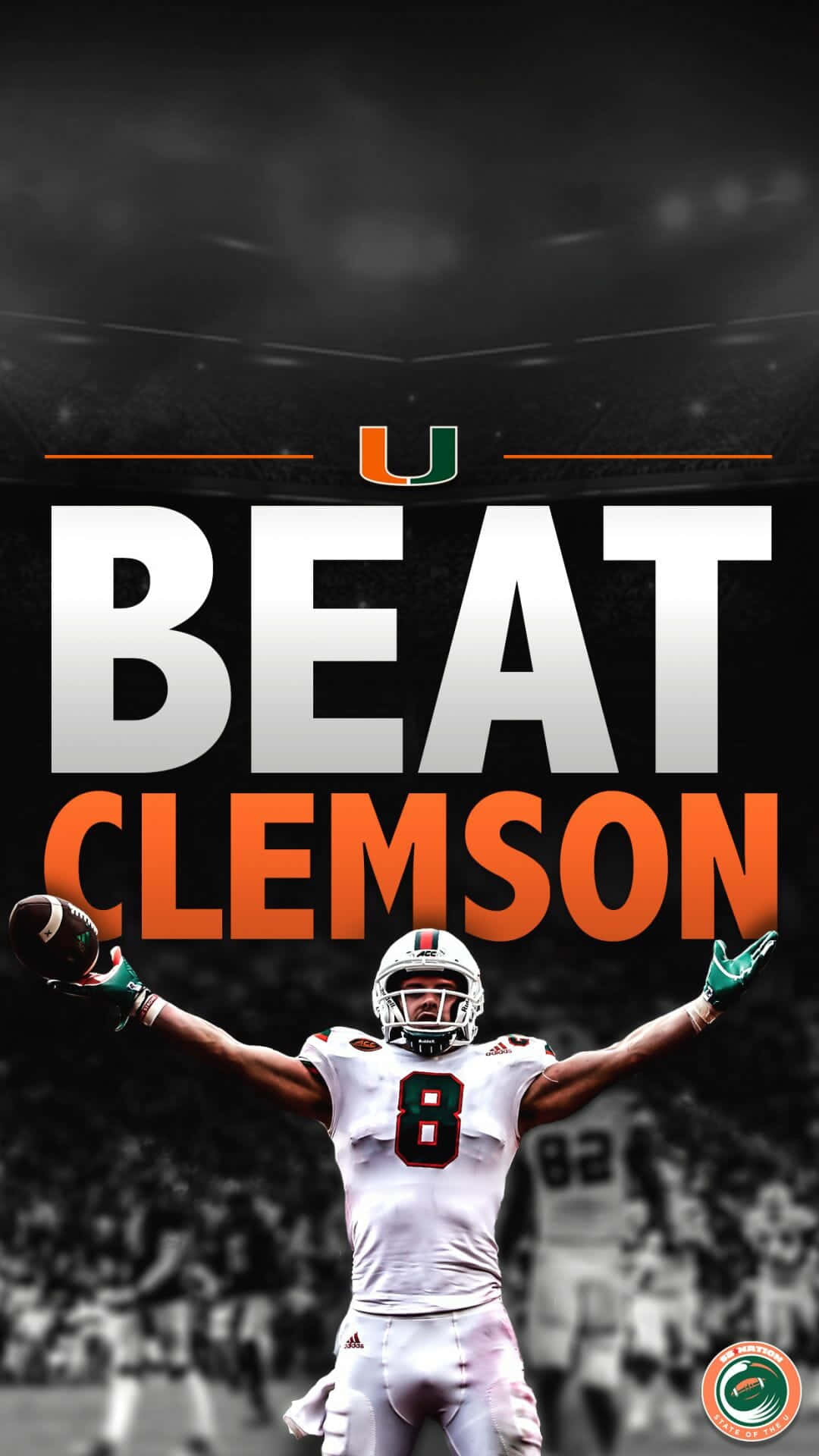The Miami Hurricanes Showing Their School Pride Wallpaper
